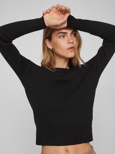 Vila Trui met ronde hals VICOMFY O-NECK L S KNIT TOP SU NOOS