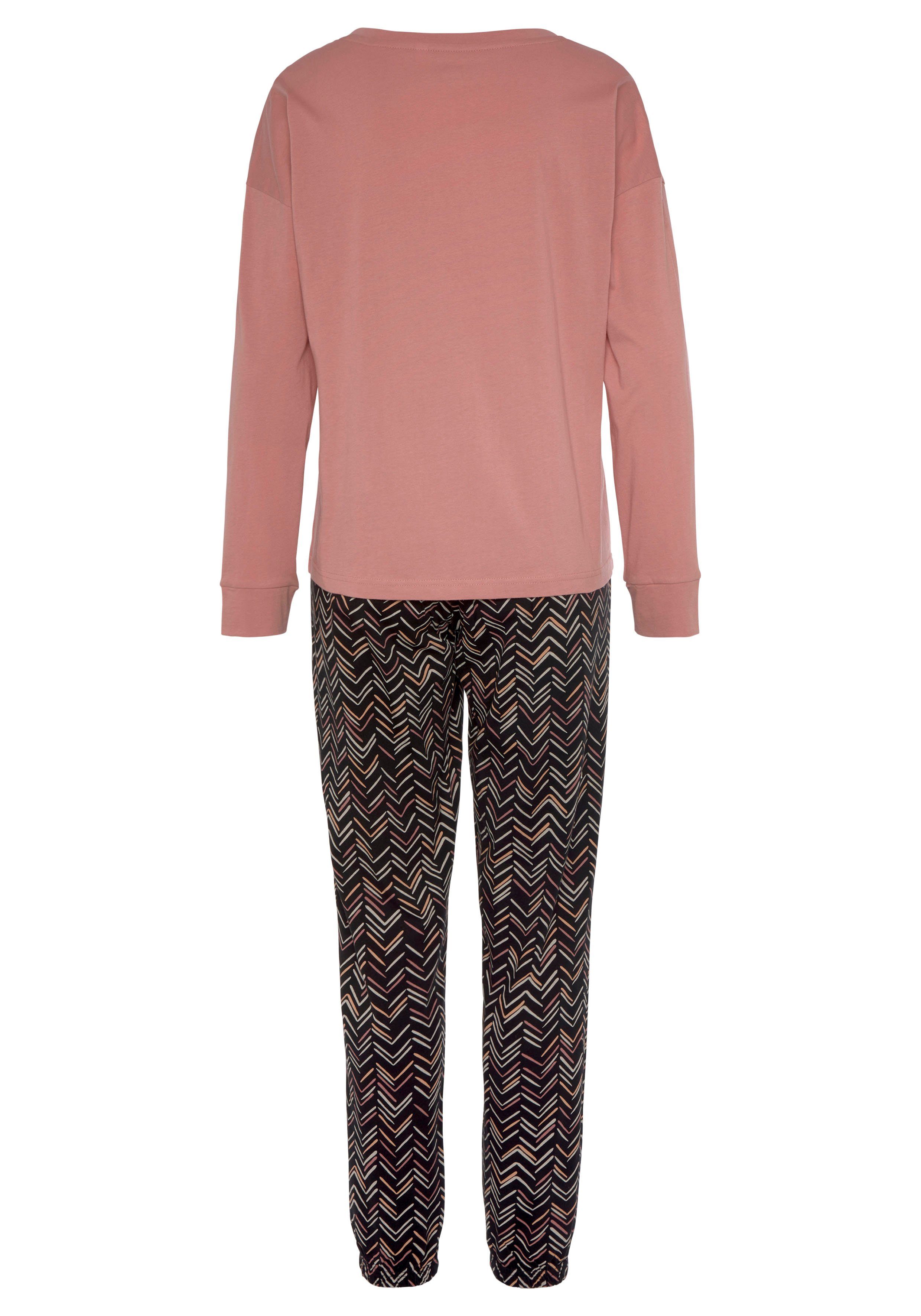 Vivance Dreams Pyjama met schilderachtig visgraatpatroon (2-delig)