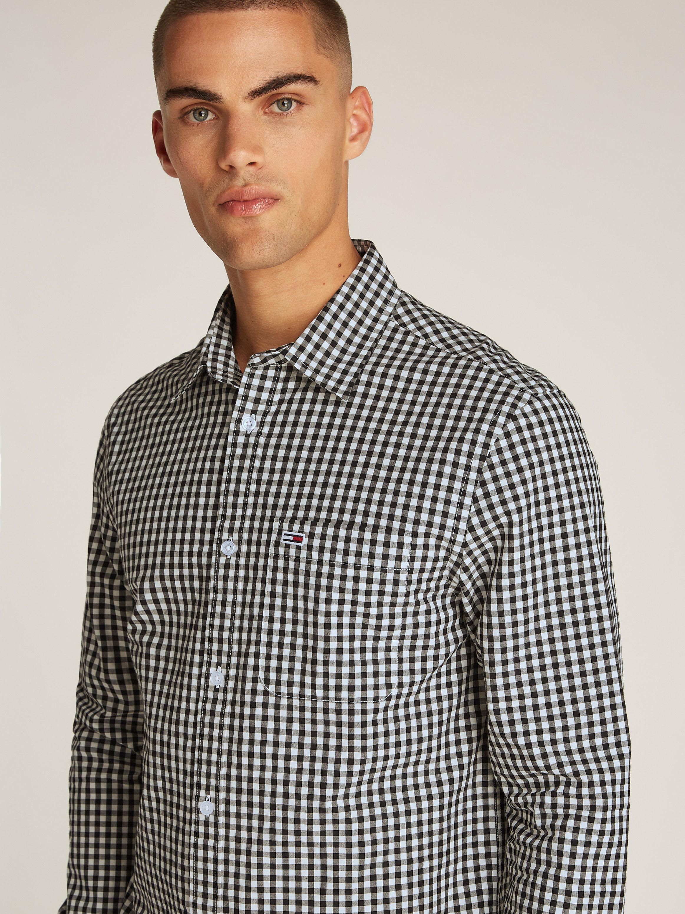 TOMMY JEANS Geruit overhemd TJM POPLIN CHECK SHIRT
