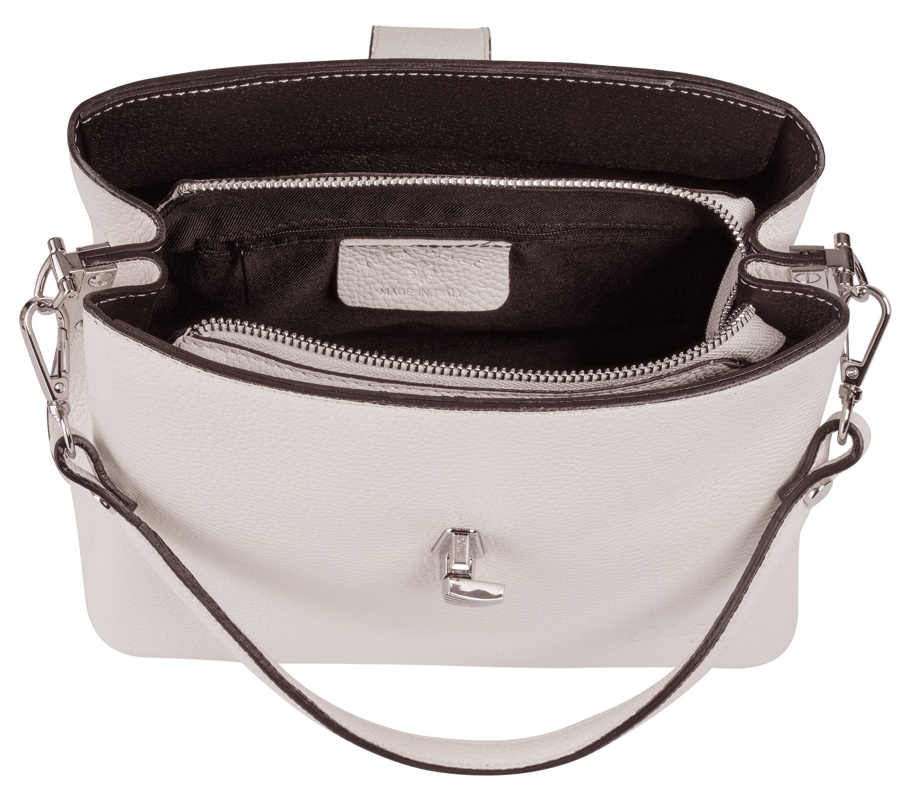 Cluty Schoudertas echt leer, made in italy