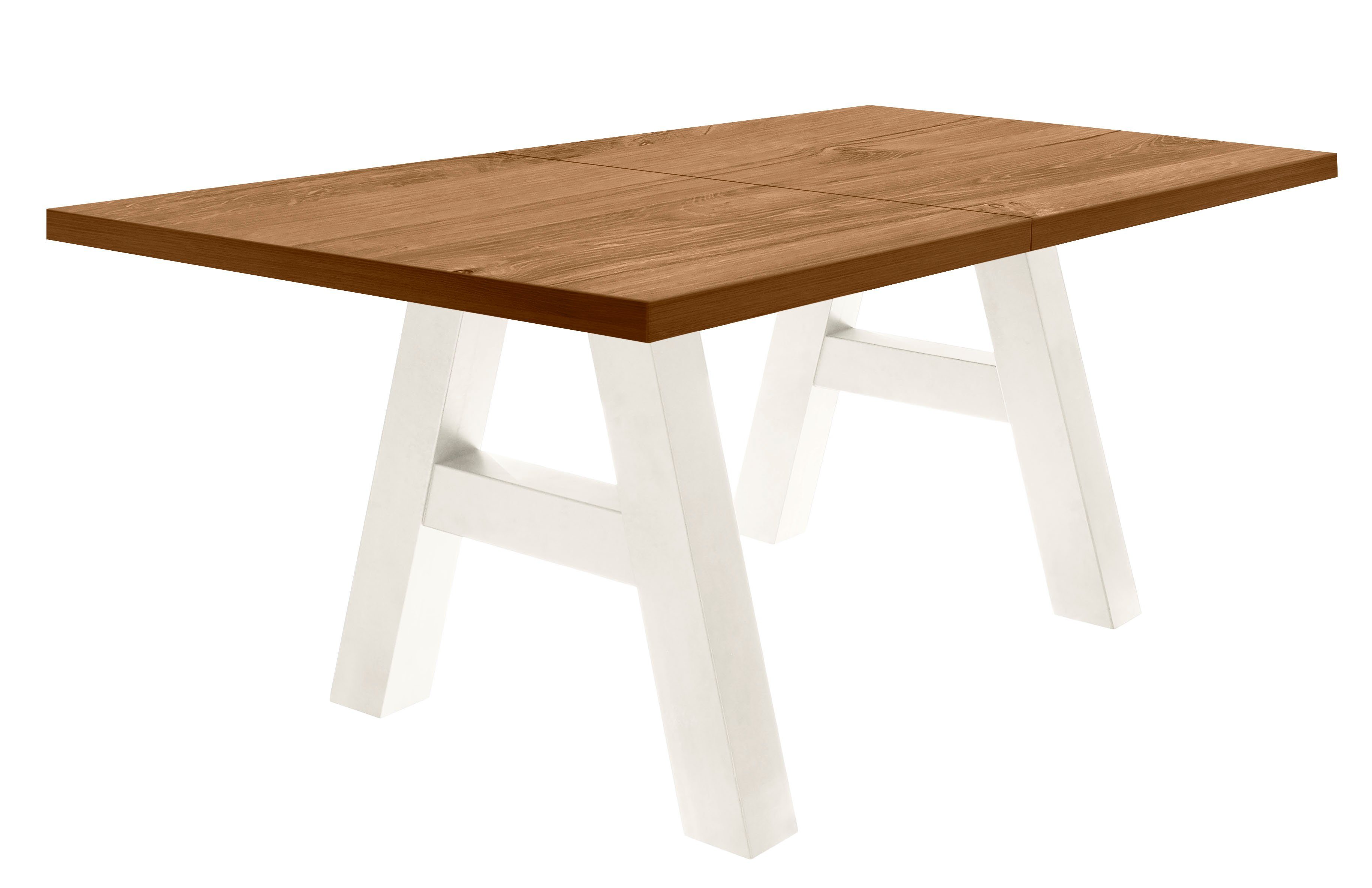 Mäusbacher Eettafel Mister TOPSELLER! met lade (160-210 cm), frame in a-model eettafels wit