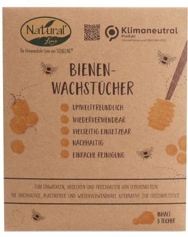 NATURAL LINE Bijenwasdoekjes Natural Line® herbruikbaar en duurzaam (set, 3-delig)