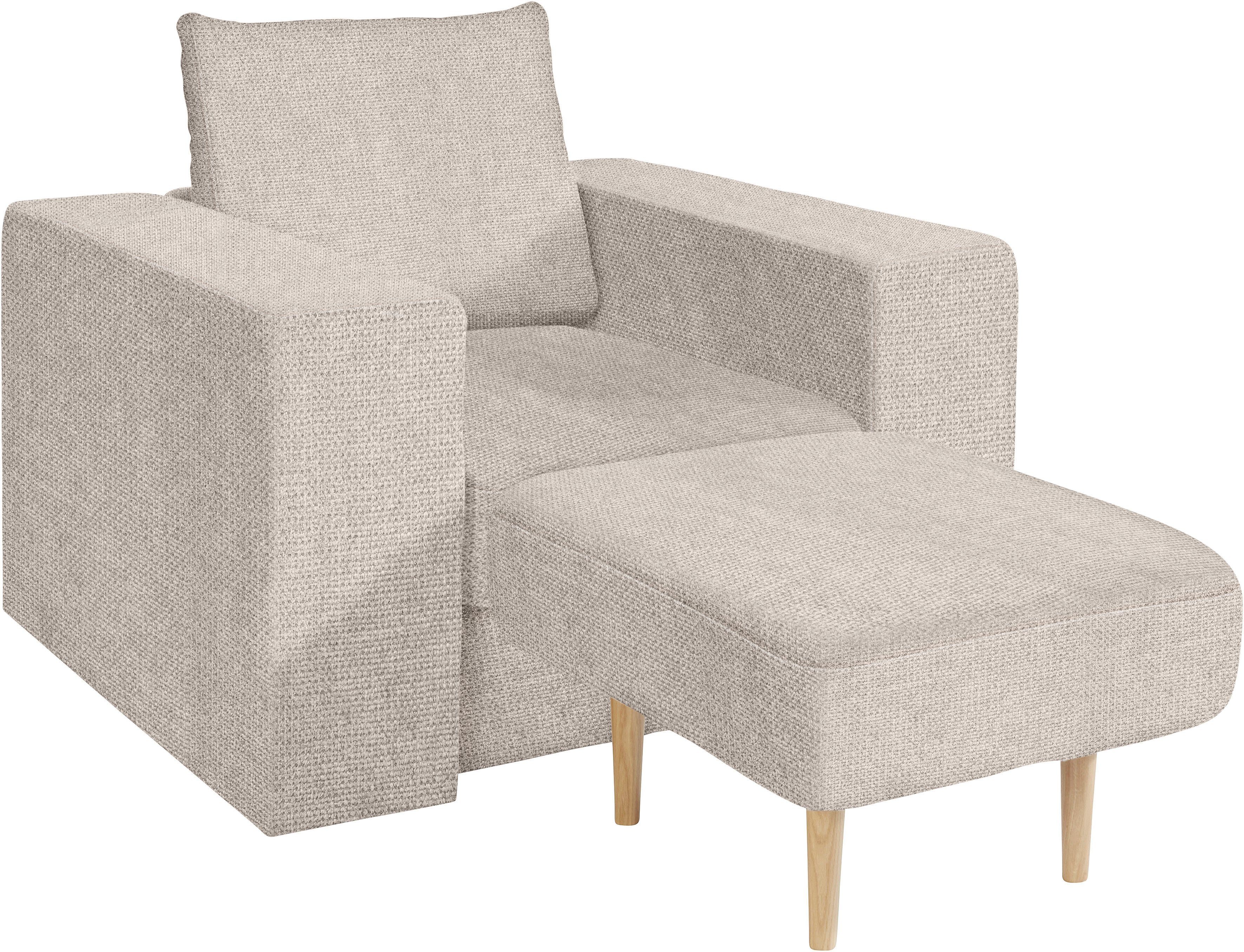 LOOKS BY WOLFGANG JOOP Fauteuil Looksv Aan te passen fauteuil: fauteuil wordt fauteuil met hocker