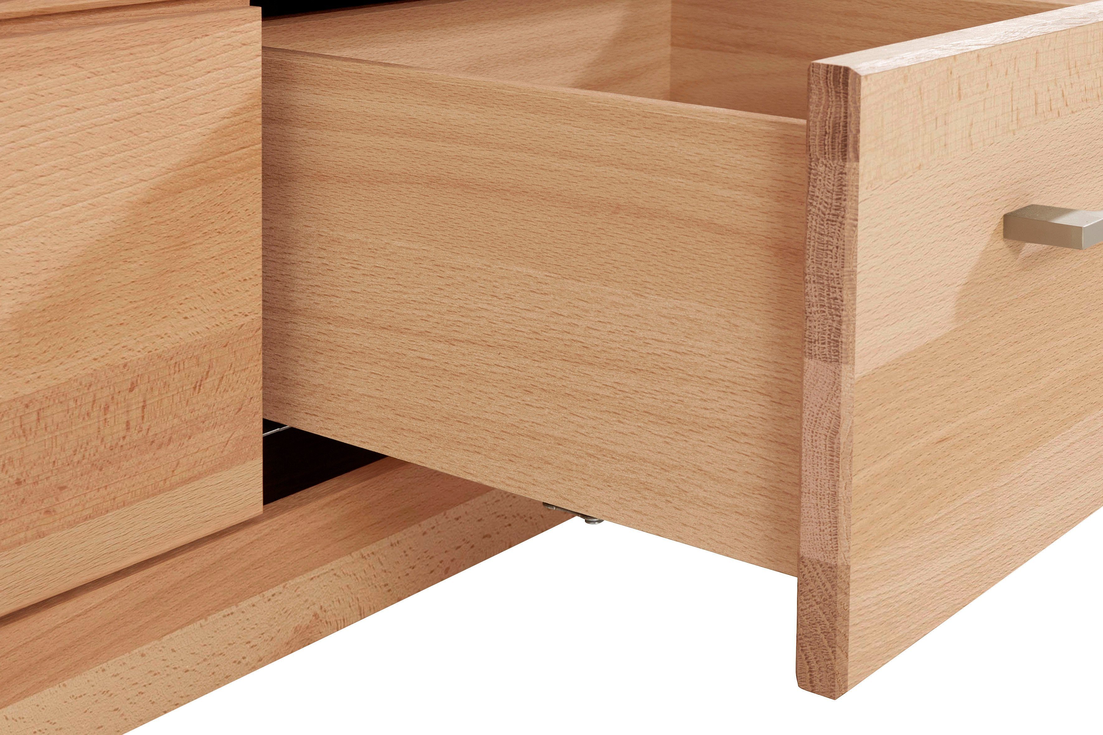 VOGL Möbelfabrik Tv-meubel 1237 Massief houten front, breedte ca. 211 cm, met soft-close functie