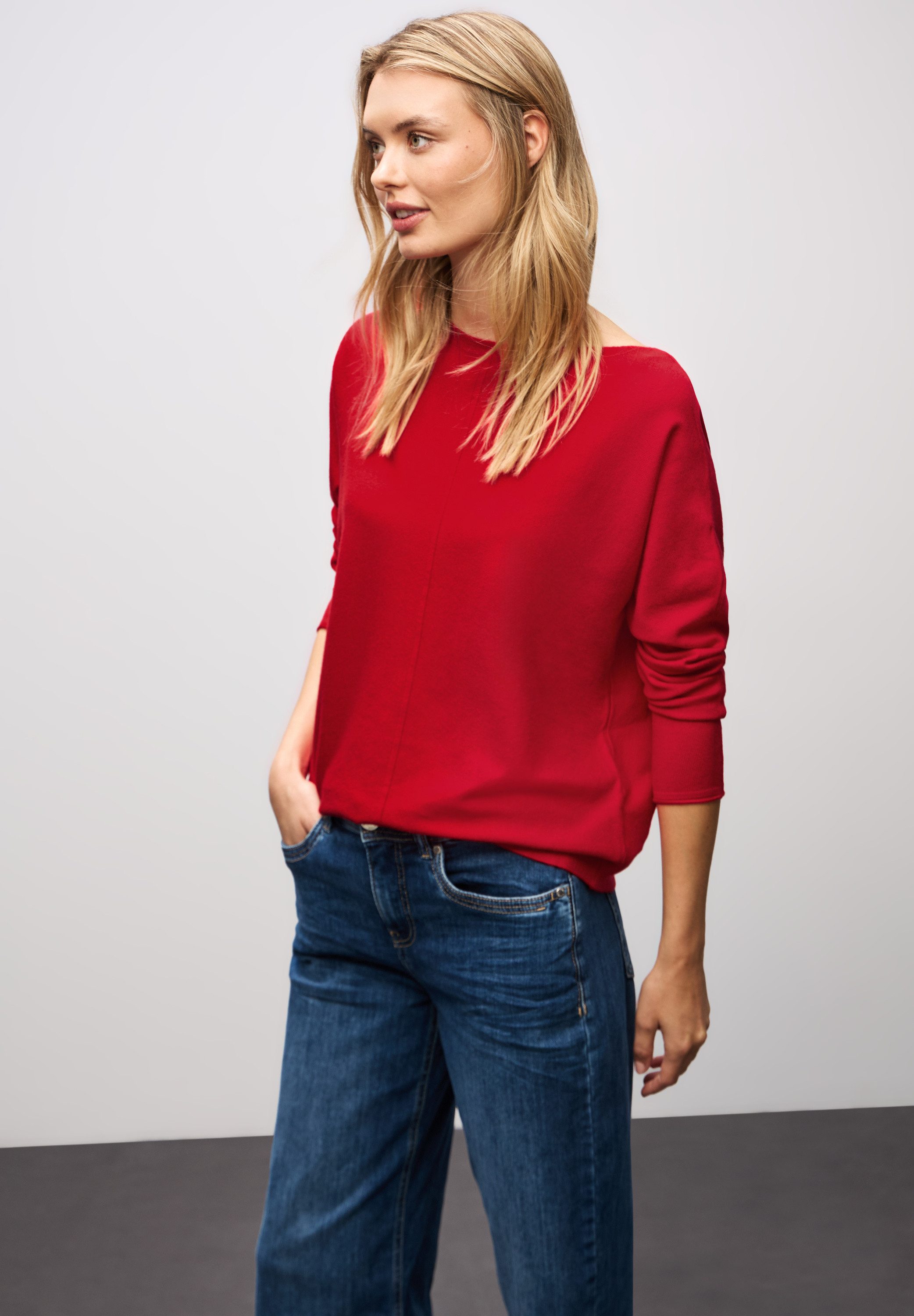 STREET ONE Gebreide trui Dolman, met boothals