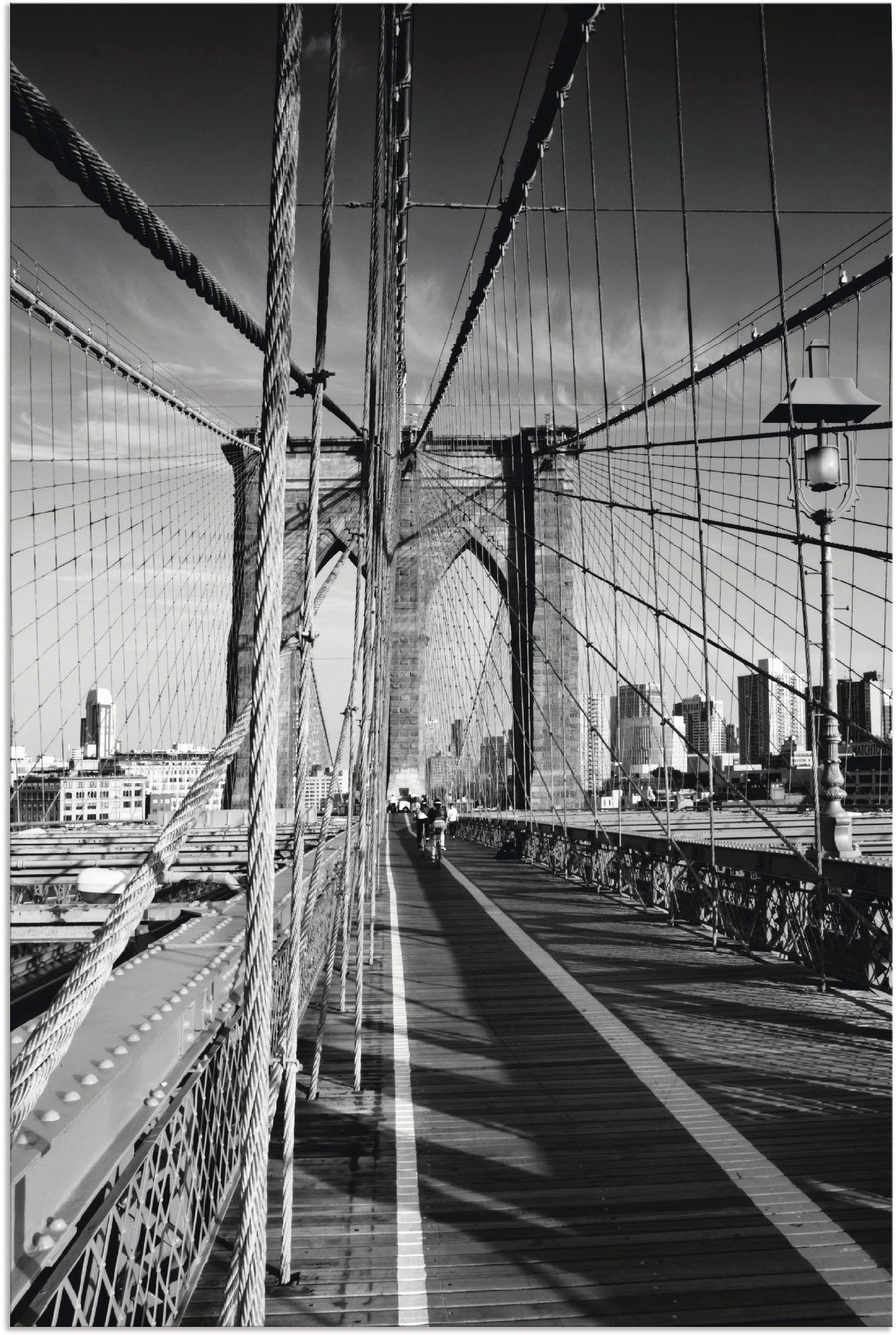 Artland Artprint New York City Brooklyn Bridge in vele afmetingen & productsoorten - artprint van aluminium / artprint voor buiten, artprint op linnen, poster, muursticker / wandfo