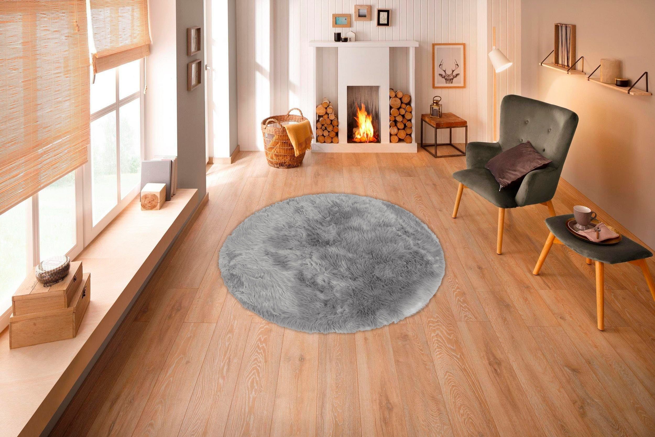 my home Hoogpolig vloerkleed Valeria schapenvacht tapijt knuffelig Imitatiebont, zachte vloerkleden, woonkamer, slaapkamer, eetkamer