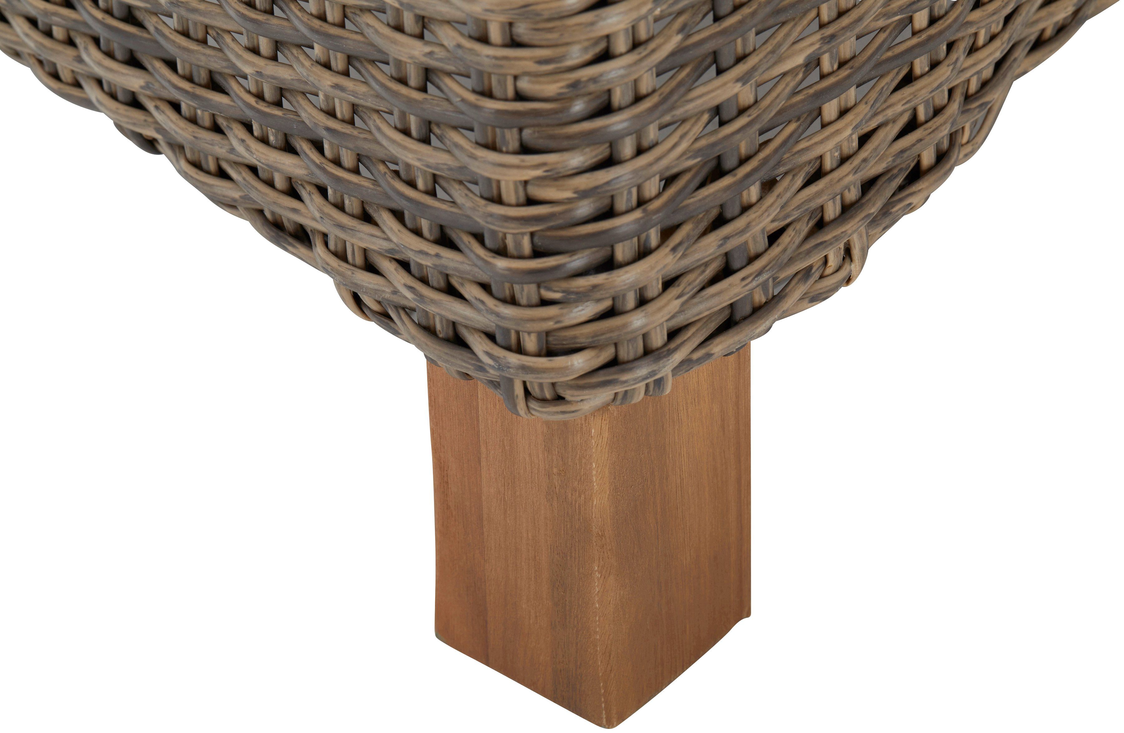 MERXX Tuin-eethoek Toscane Aluminium, polyrotan, acaciahout FSC 100%, geschikt voor 6 personen (13-delig)
