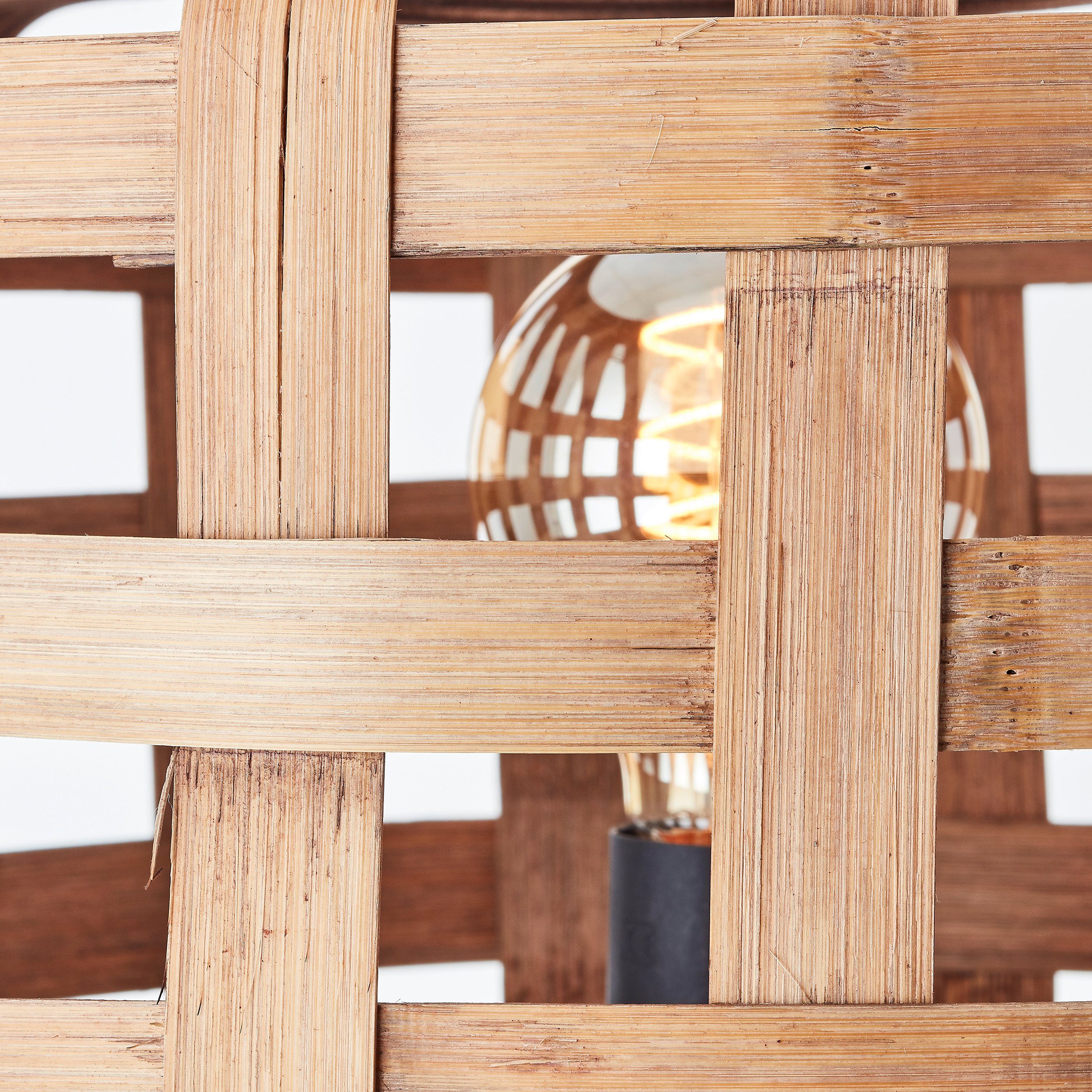 Brilliant Leuchten Staande lamp Woodline 139 x 36 cm, e27, metaal/bamboe, natuur/zwart (1 stuk)