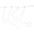 konstsmide led-lichtgordijn met 8 sterren van plexiglas en warm witte dioden wit
