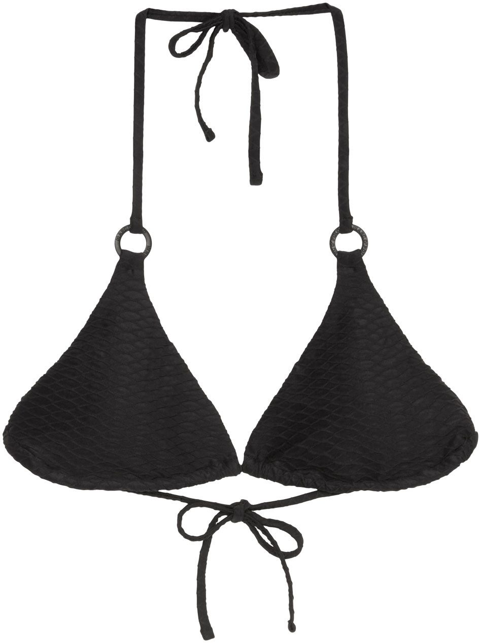 Marc O'Polo Triangel-bikinitop Summer Blacks met getextureerde materiaalaanzicht