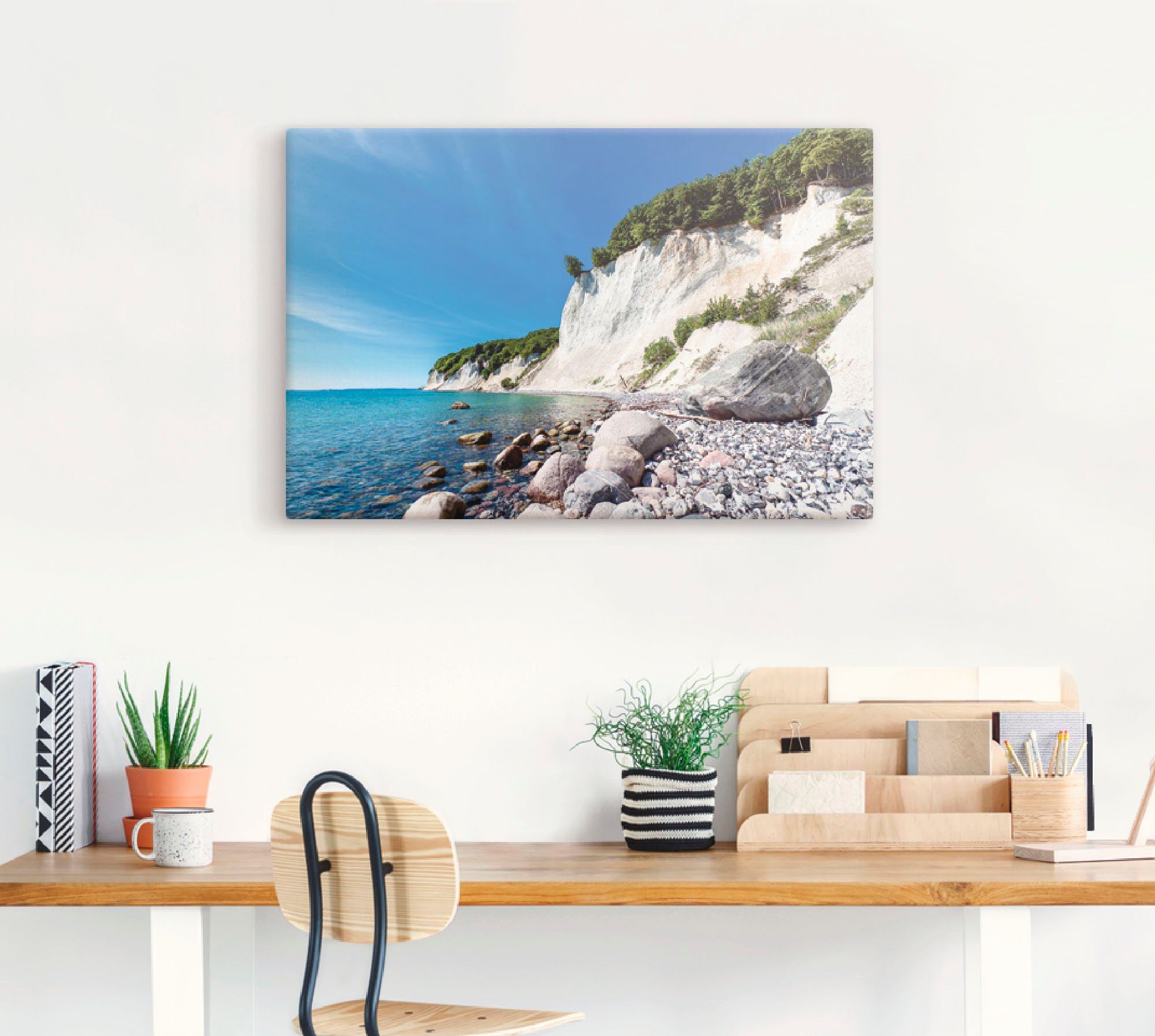Artland Artprint op linnen Krijtrotsen op het eiland Rügen 2
