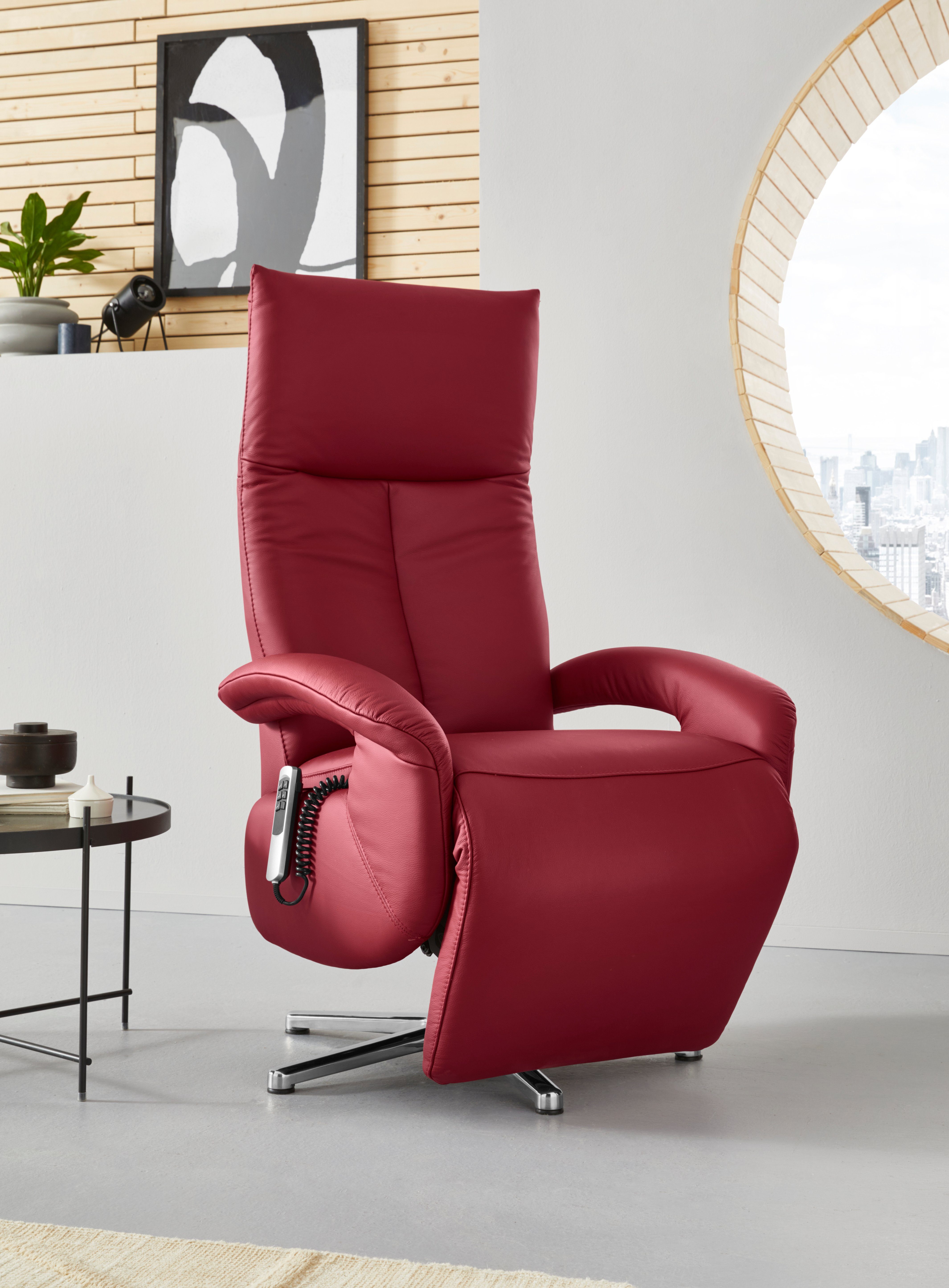 sit&more Relaxfauteuil Tycoon met verstelbare hoofdsteun en 360° draaifunctie keuze tussen handmatige of elektrische functie, ook met accu (draadloos)