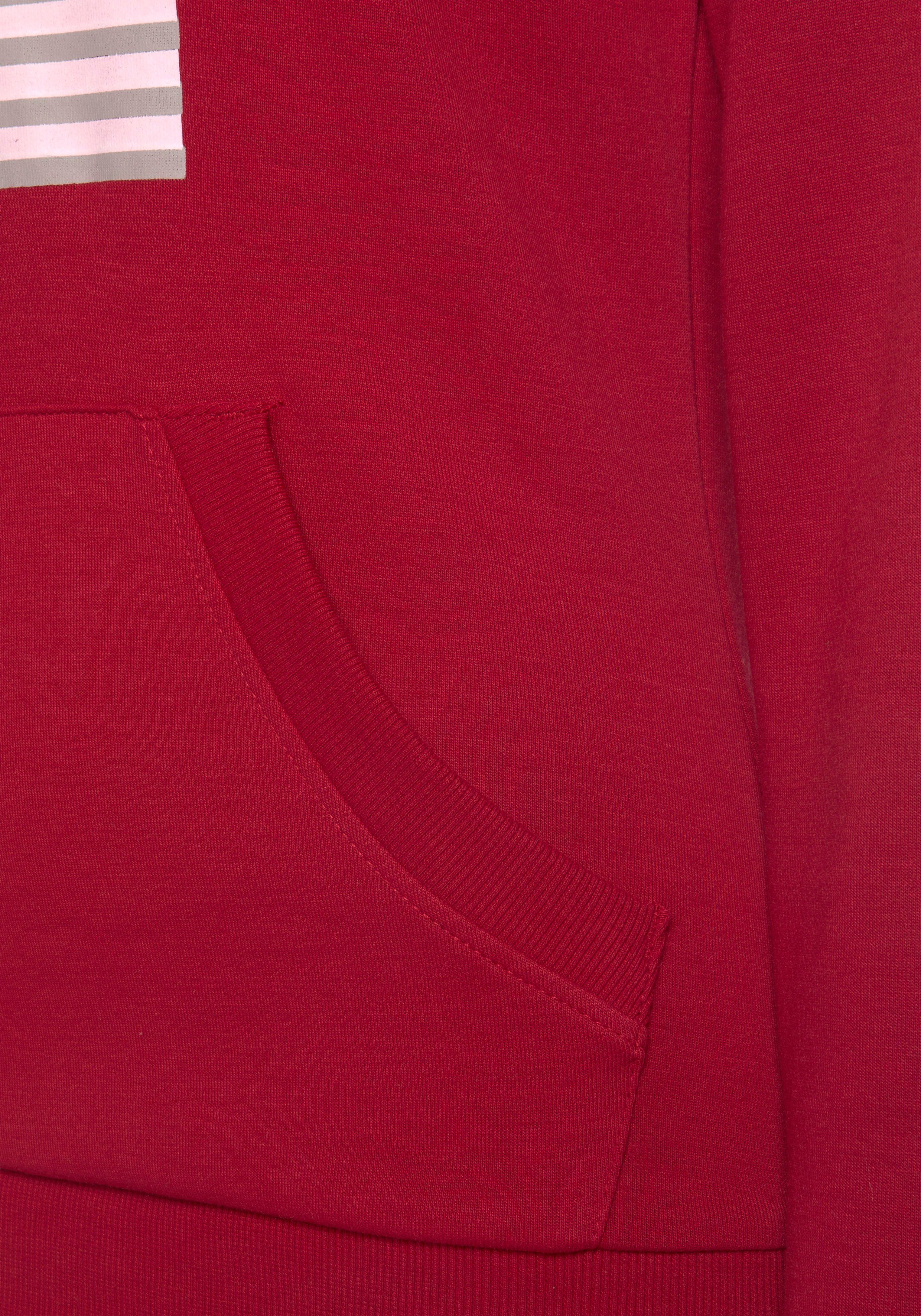 H.I.S Hoodie met logoprint en kangoeroezak, loungepak, hoodie