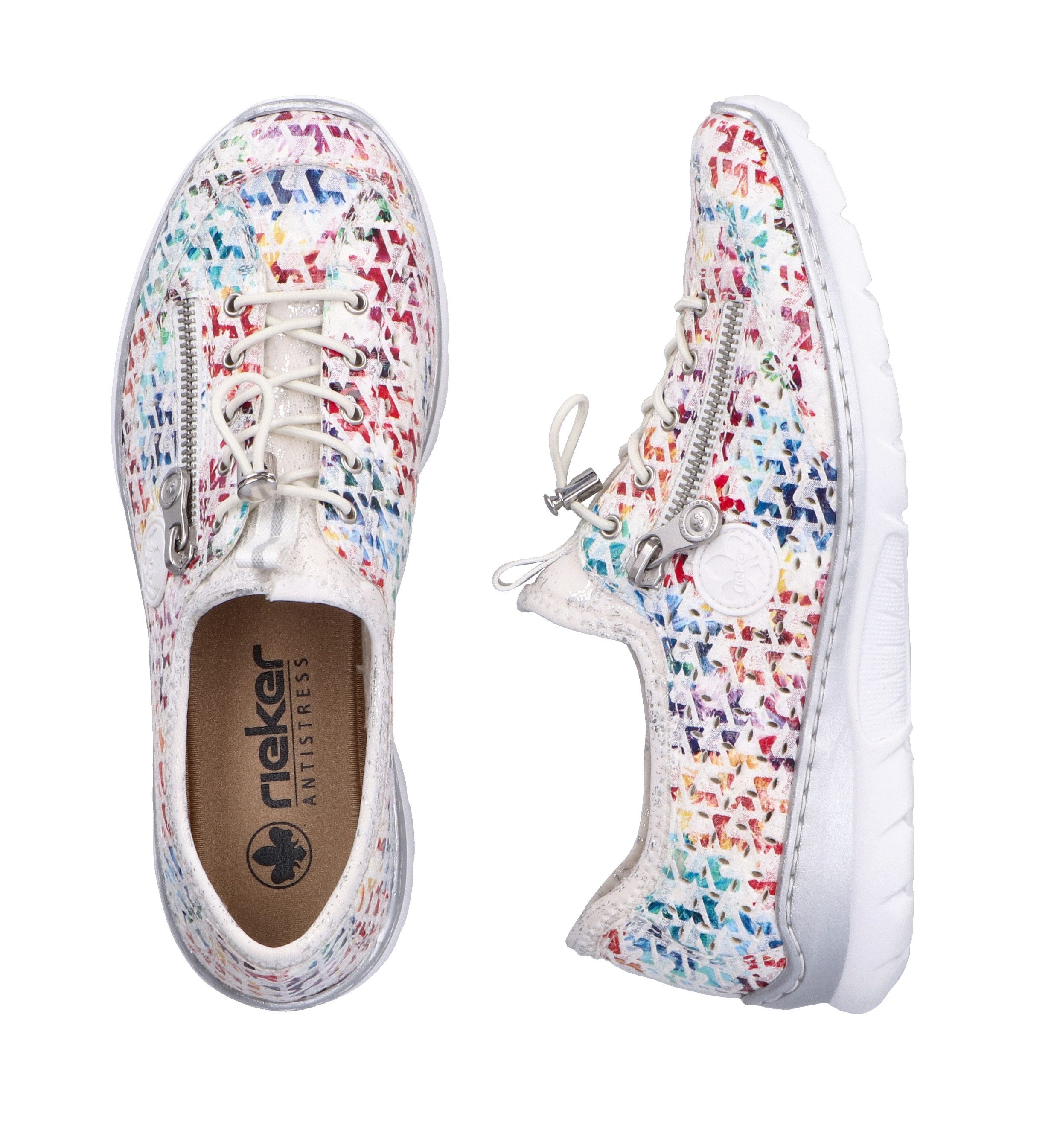 Rieker Slip-on sneakers , instapschoen, vrijetijdssneaker, lage schoen met memosoft-inrichting
