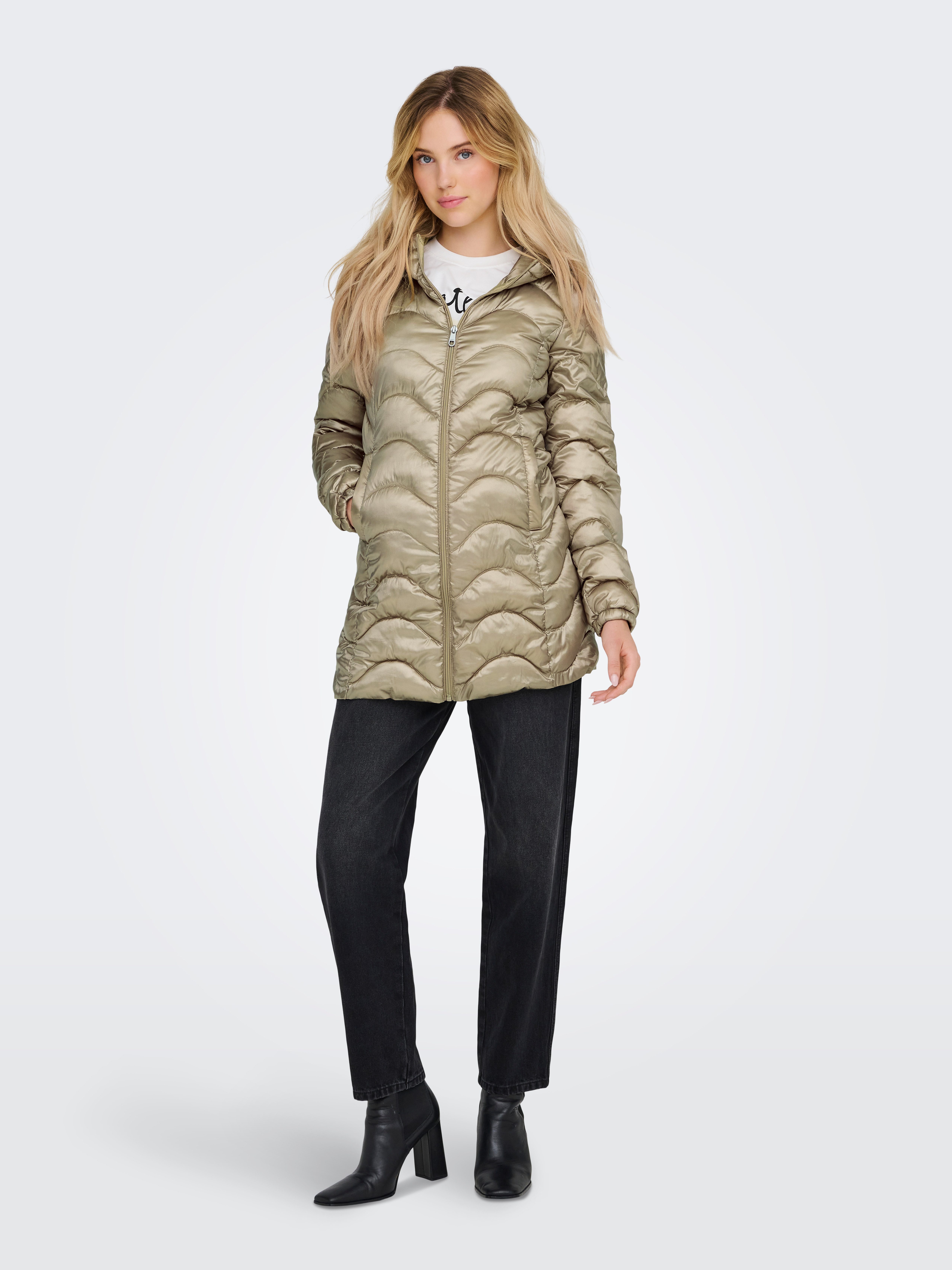 Only Gewatteerde jas ONLVEGA WAVE QUILTED COAT CC OTW
