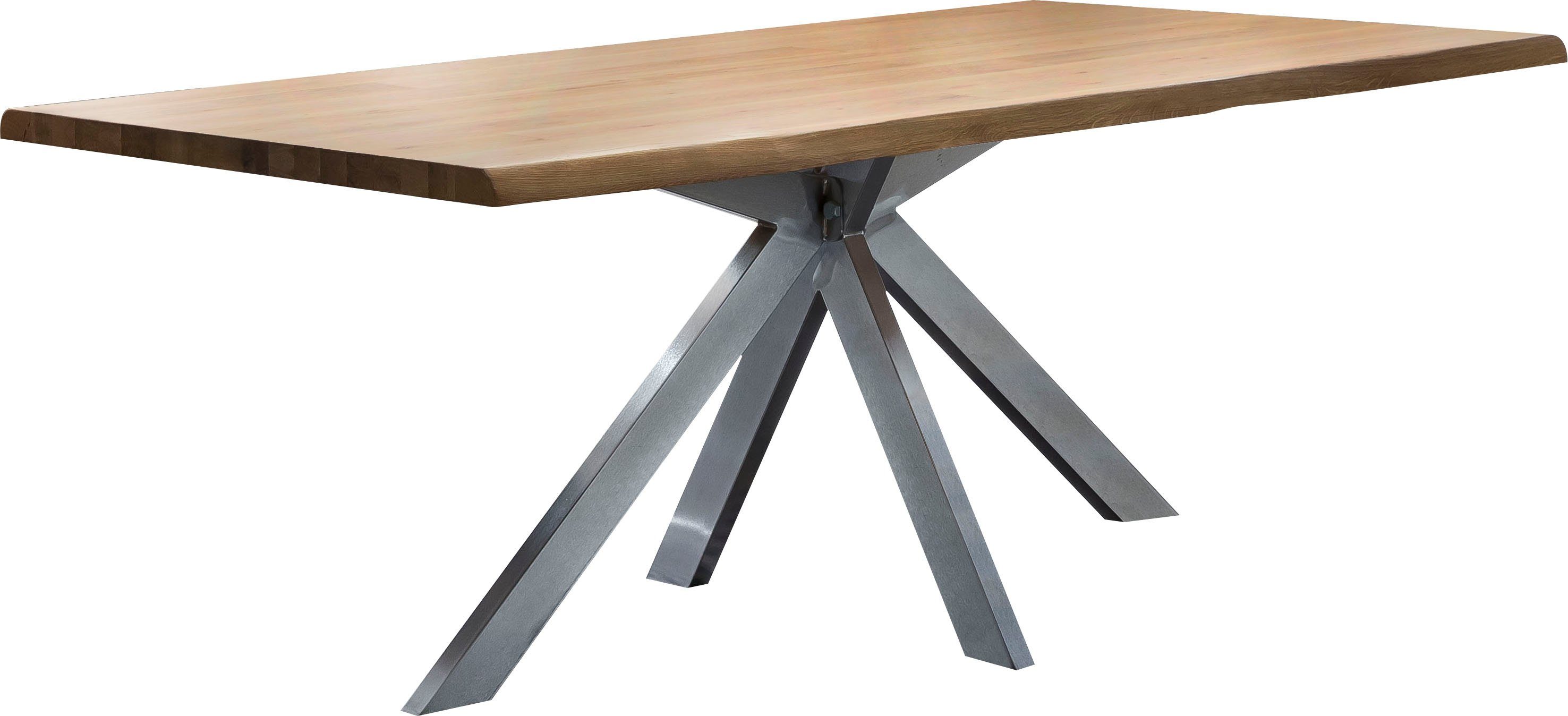Home affaire Eettafel Tristan natur met echte boomrand