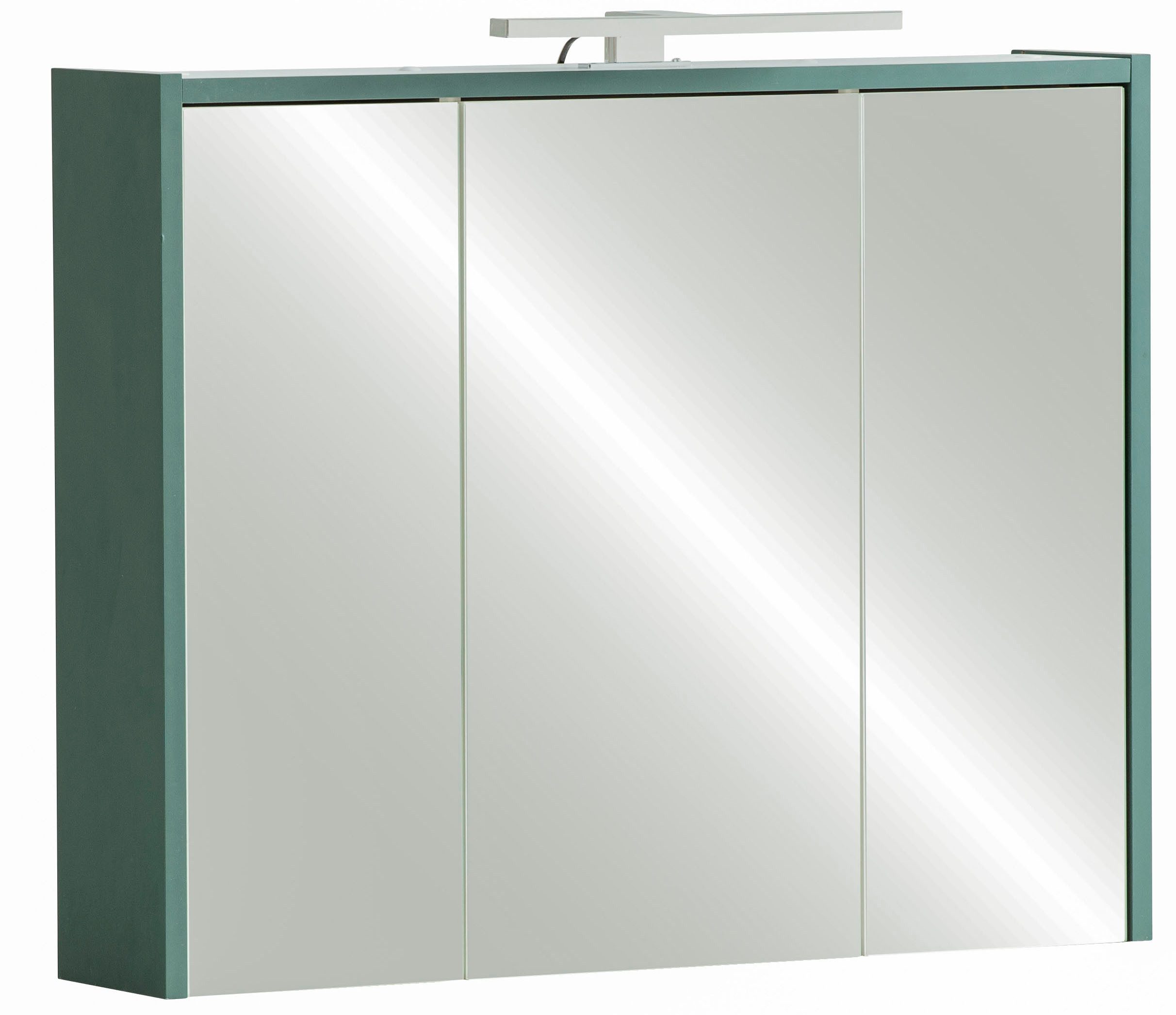 Schildmeyer Spiegelkast Lovis, breedte 74 cm Met LED-lamp en schakel-/stopcontact eenheid spiegels & verlichting groen