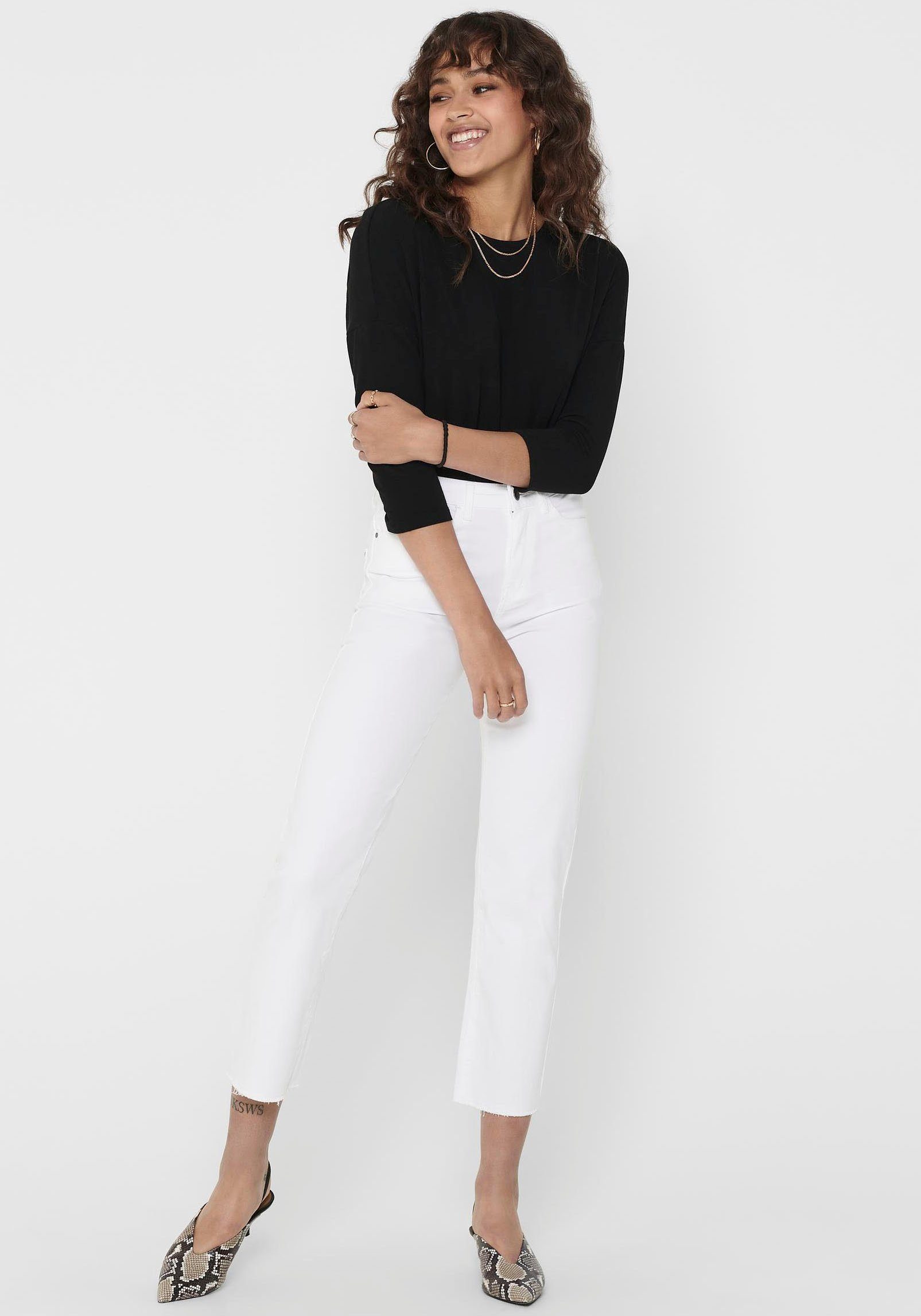 Only Shirt met 3/4-mouwen ONLGLAMOUR 3/4 TOP JRS NOOS