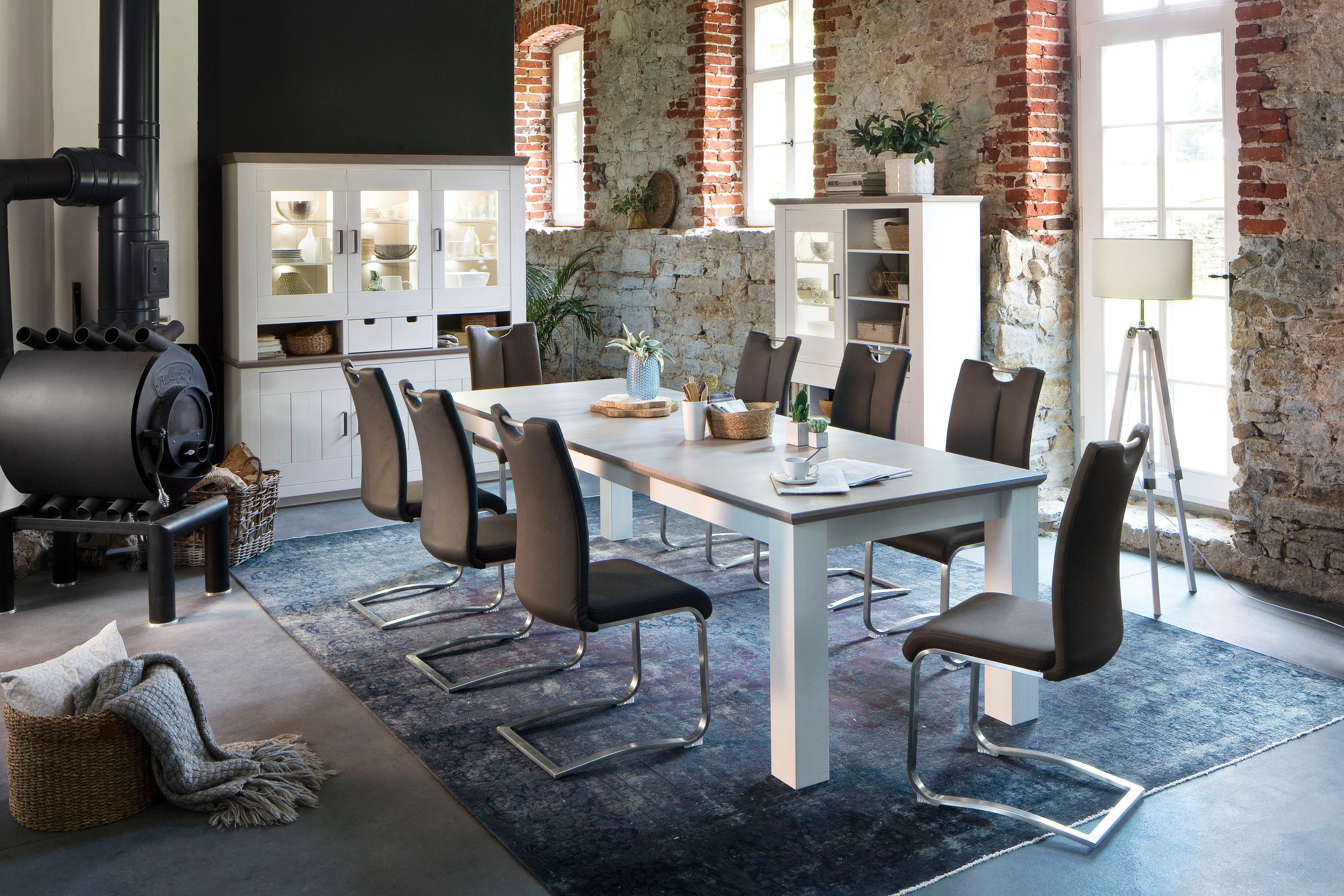 MCA furniture Vrijdragende stoel ARTOS Stoel overtrokken met echt leer, tot 140 kg belastbaar (2 stuks)