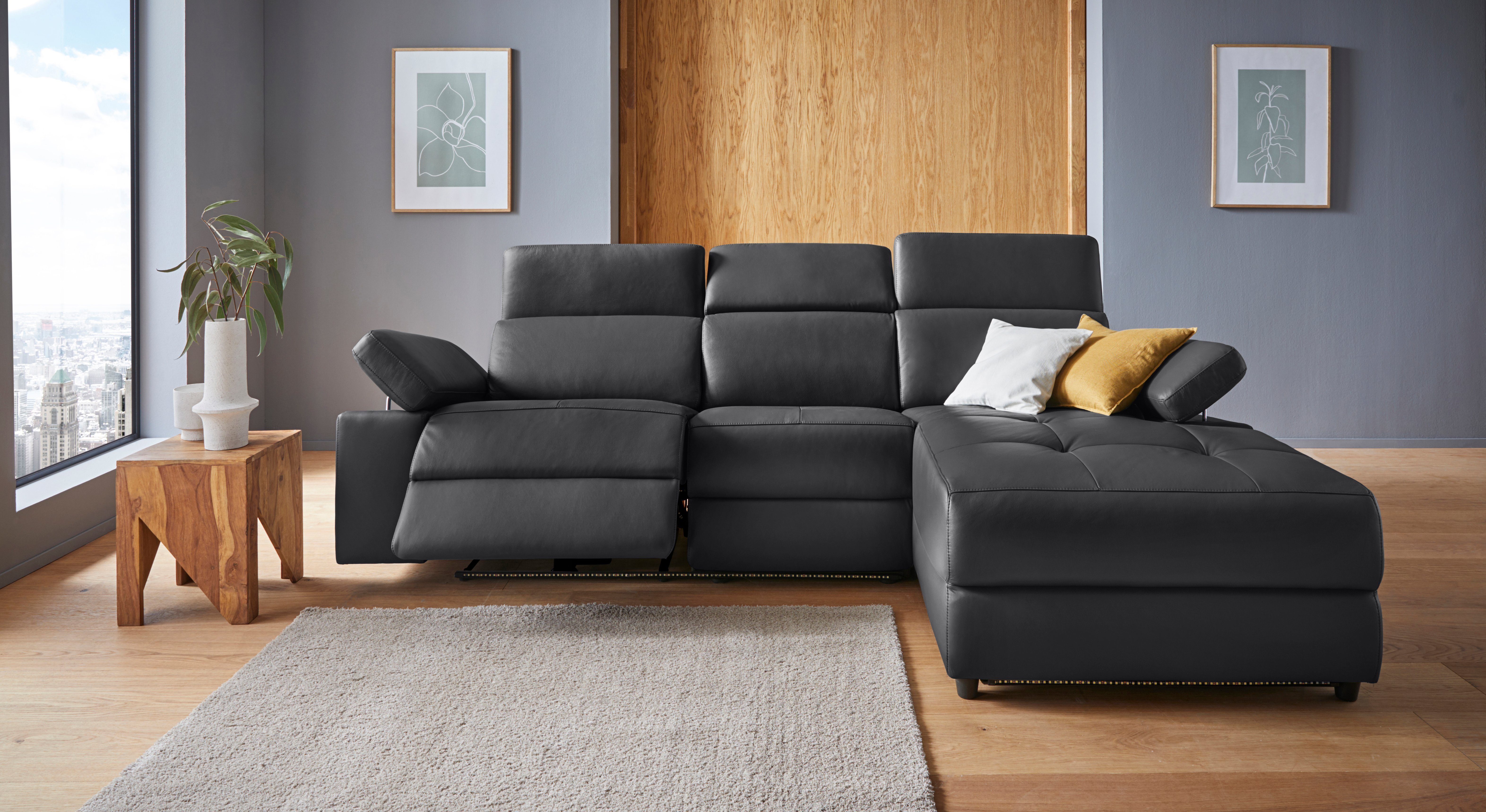 Places of Style Hoekbank Kilado, L-vorm, met relaxfunctie, verstelbare armleuning, verstelbare hoofdsteun