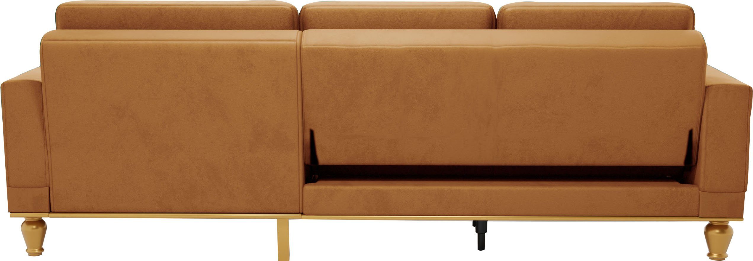 sit&more Hoekbank Orient 5 L-vorm met strassteentjes, naar keuze met slaapfunctie en bedkist