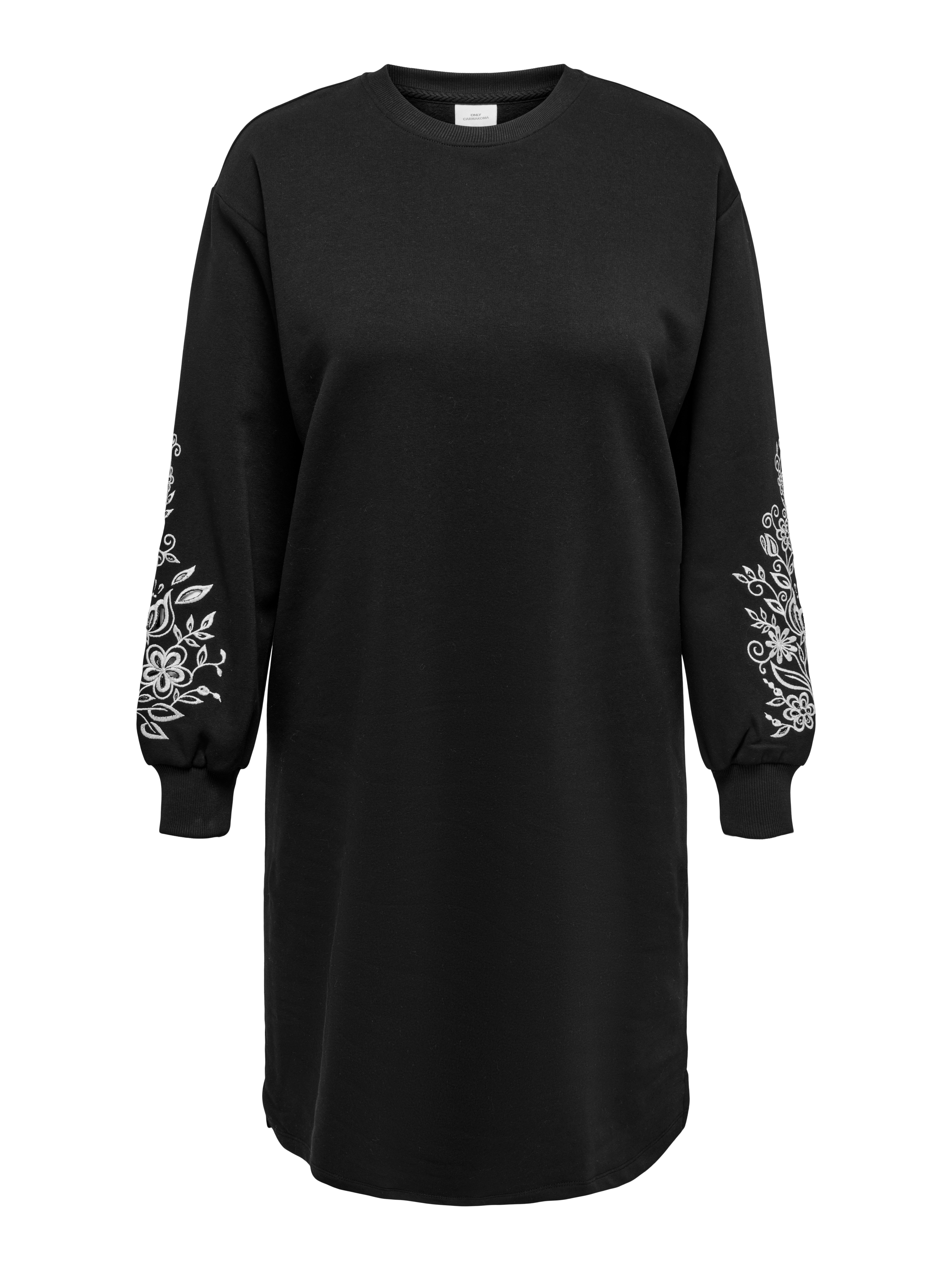 ONLY CARMAKOMA Sweatjurk CARJENNA LS O-NECK SWEAT DRESS SWT