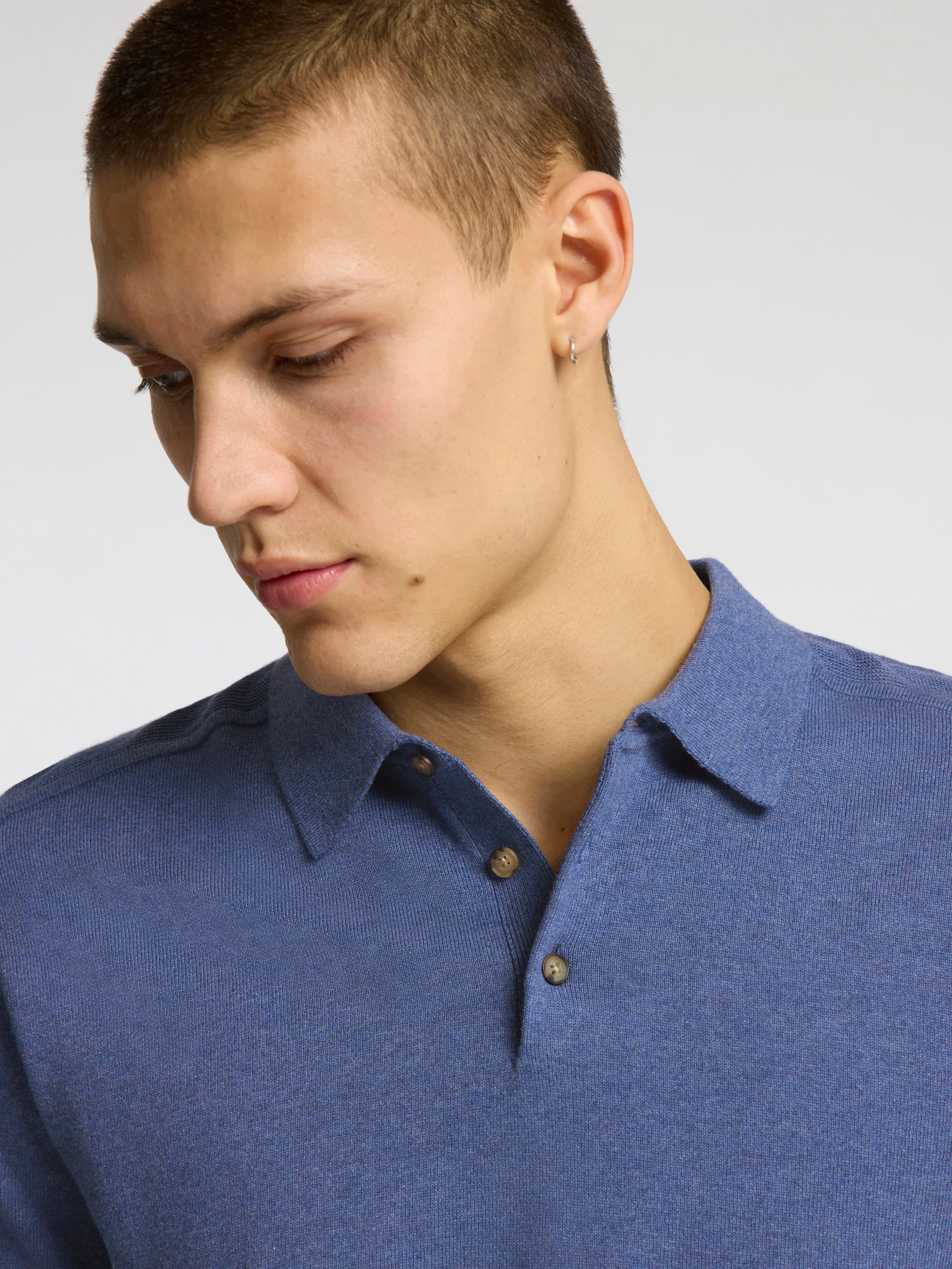 SELECTED HOMME Poloshirt SLHBERG SS KNIT POLO NOOS