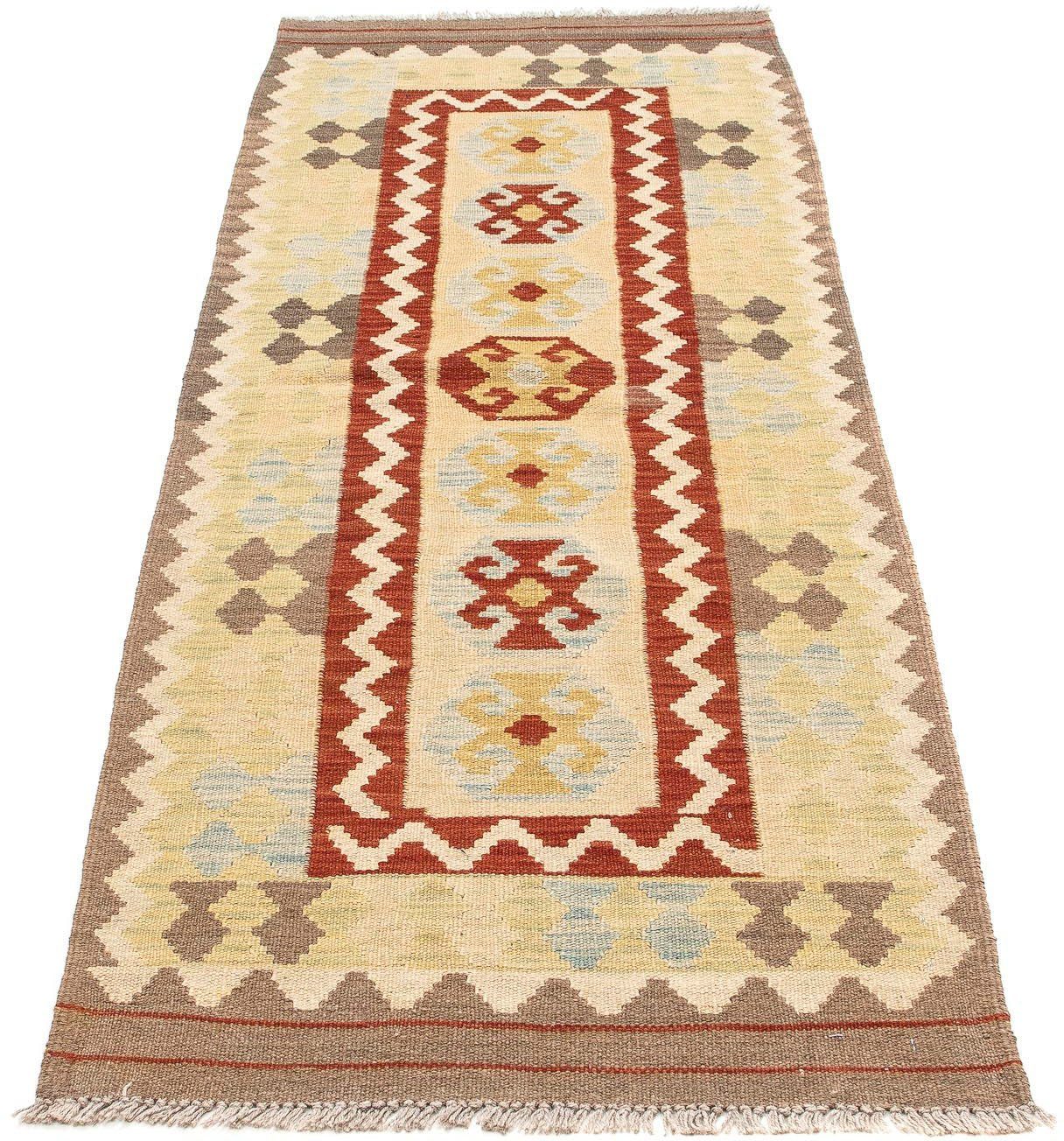 morgenland Loper Kelim Maimene medaillon 212 x 65 cm Omkeerbaar tapijt