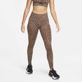 nike functionele tights dri-fit one womens mid-rise printed bruin