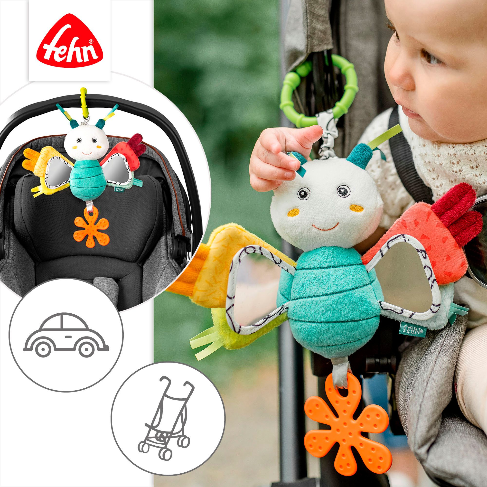 Fehn Grijpspeeltje DoBabyDoo, Activity-vlinder