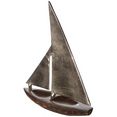 gilde deco-object sculptuur zeilboot classic hoogte 53 cm, van metaal en hout, maritiem, woonkamer (1 stuk) bruin