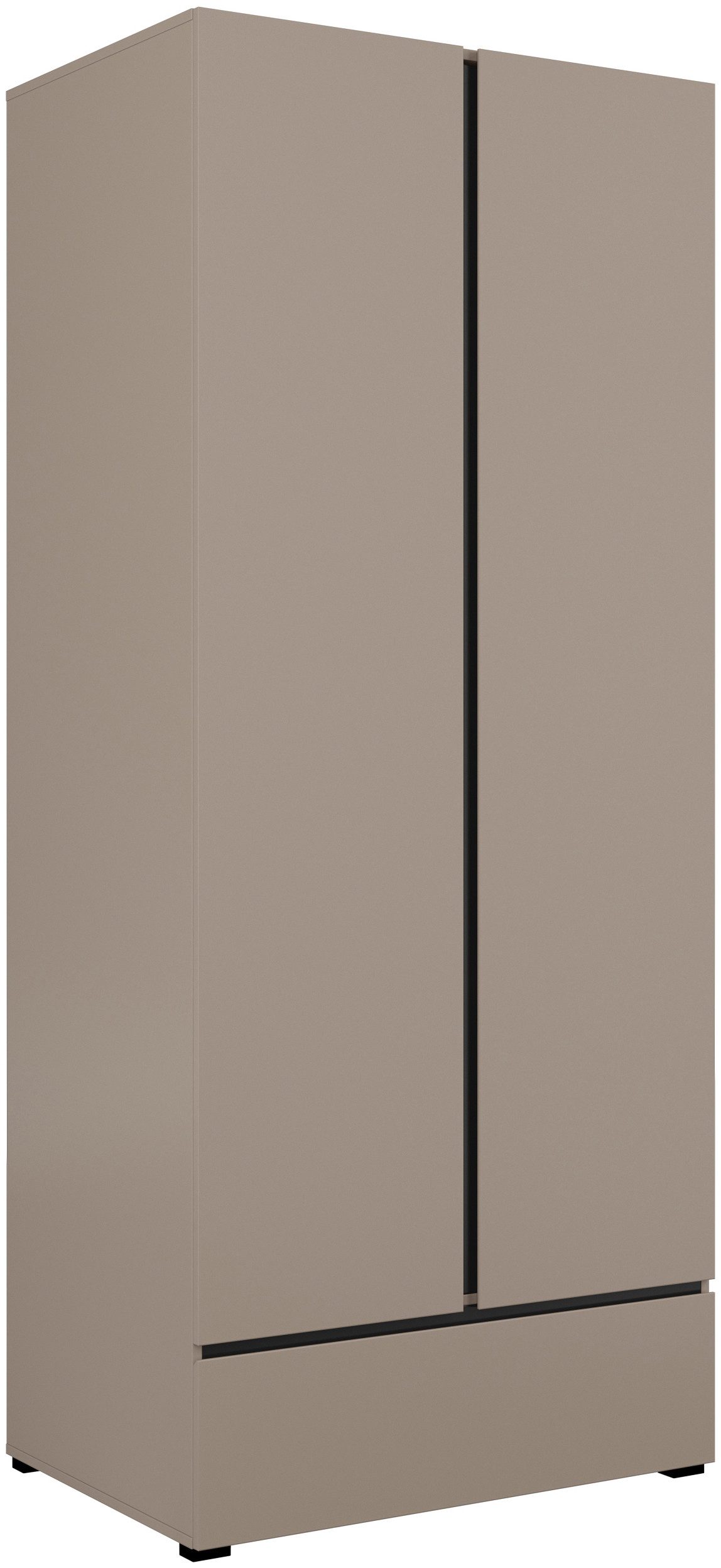 INOSIGN Draaideurkast Cross, moderne greeploze kledingkast Lingeriekast met lade, garderobe,...