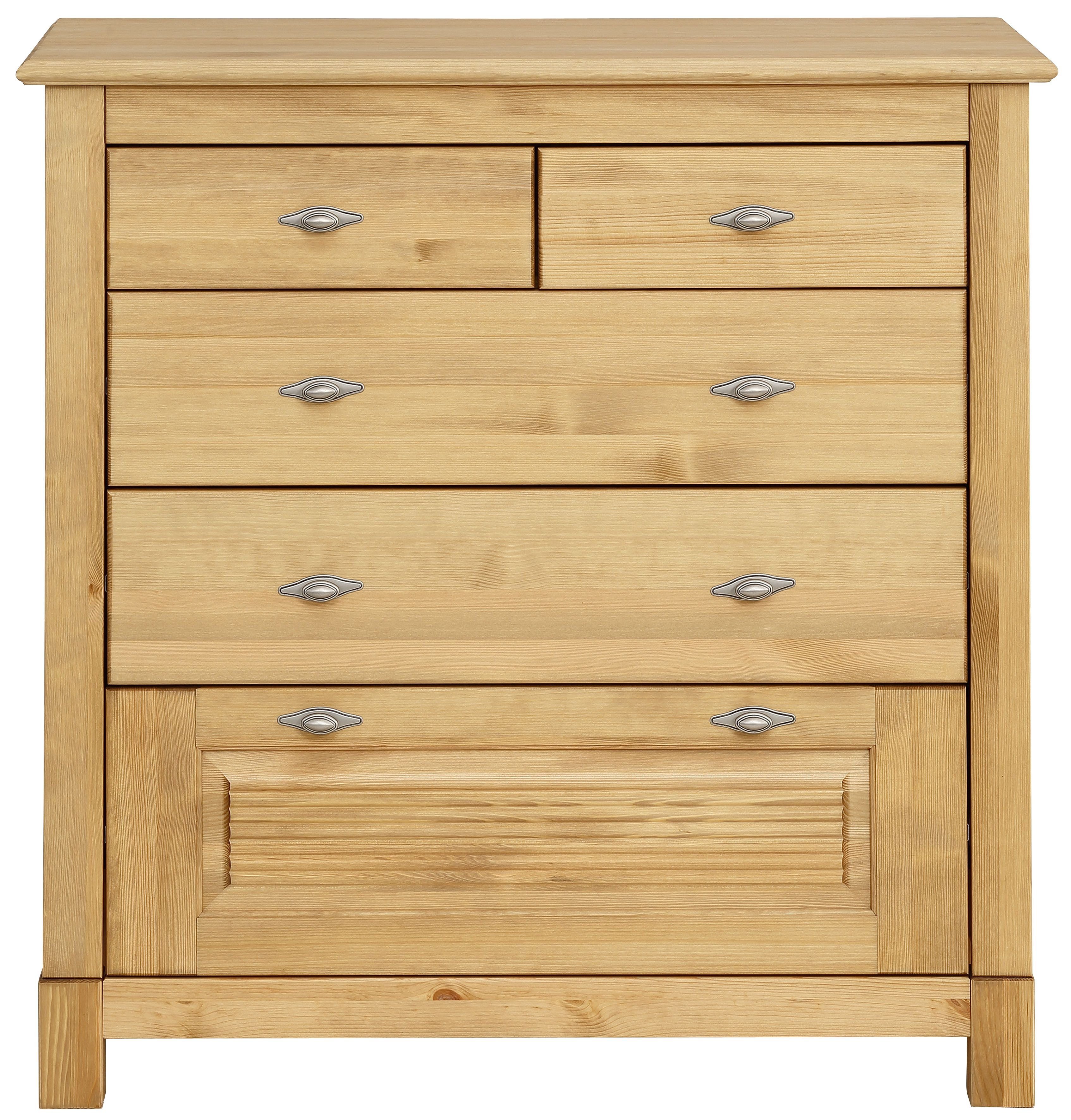 Home affaire Ladekast Rauna van massief grenen, met 5 laden, breedte 96 cm