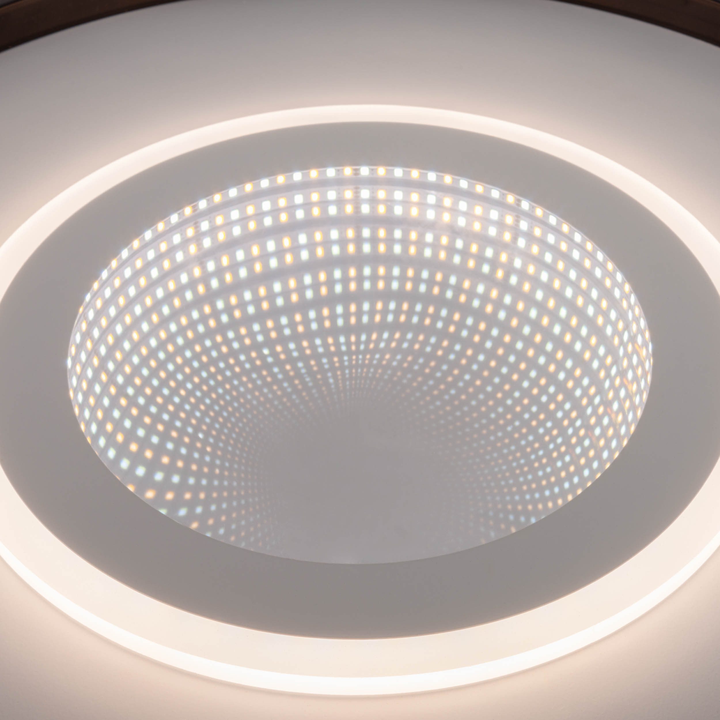 my home Led-plafondlamp Mona plafondlamp met Infinity 3D effect D: 50 cm, dimbaar, incl. geheugen, CCT, afstandsbediening, 40W, Tunnel Mirror (1 stuk)