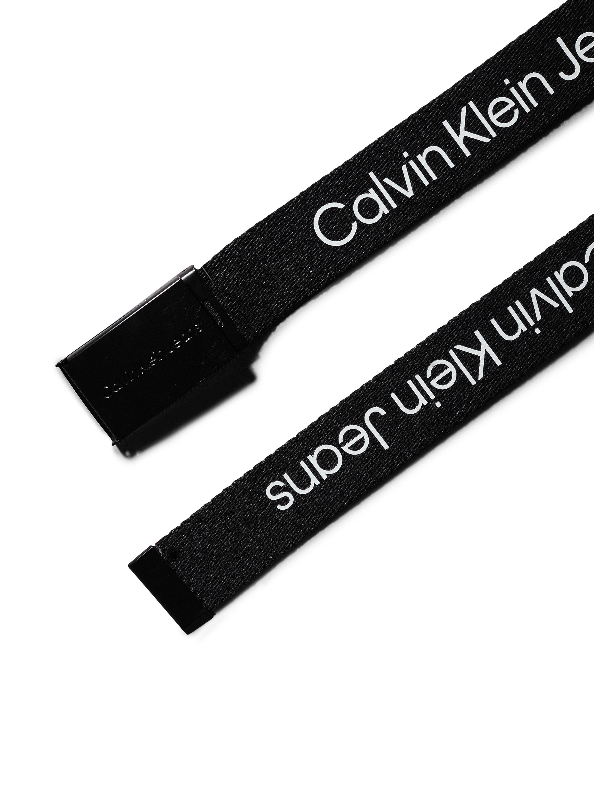 Calvin Klein Koppelriem CANVAS LOGO METALLIC BUCKLE BELT