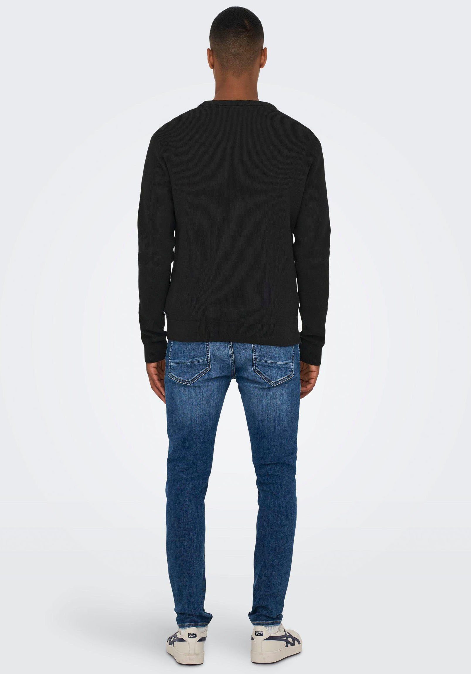 ONLY & SONS Gebreide trui met structuurmotief