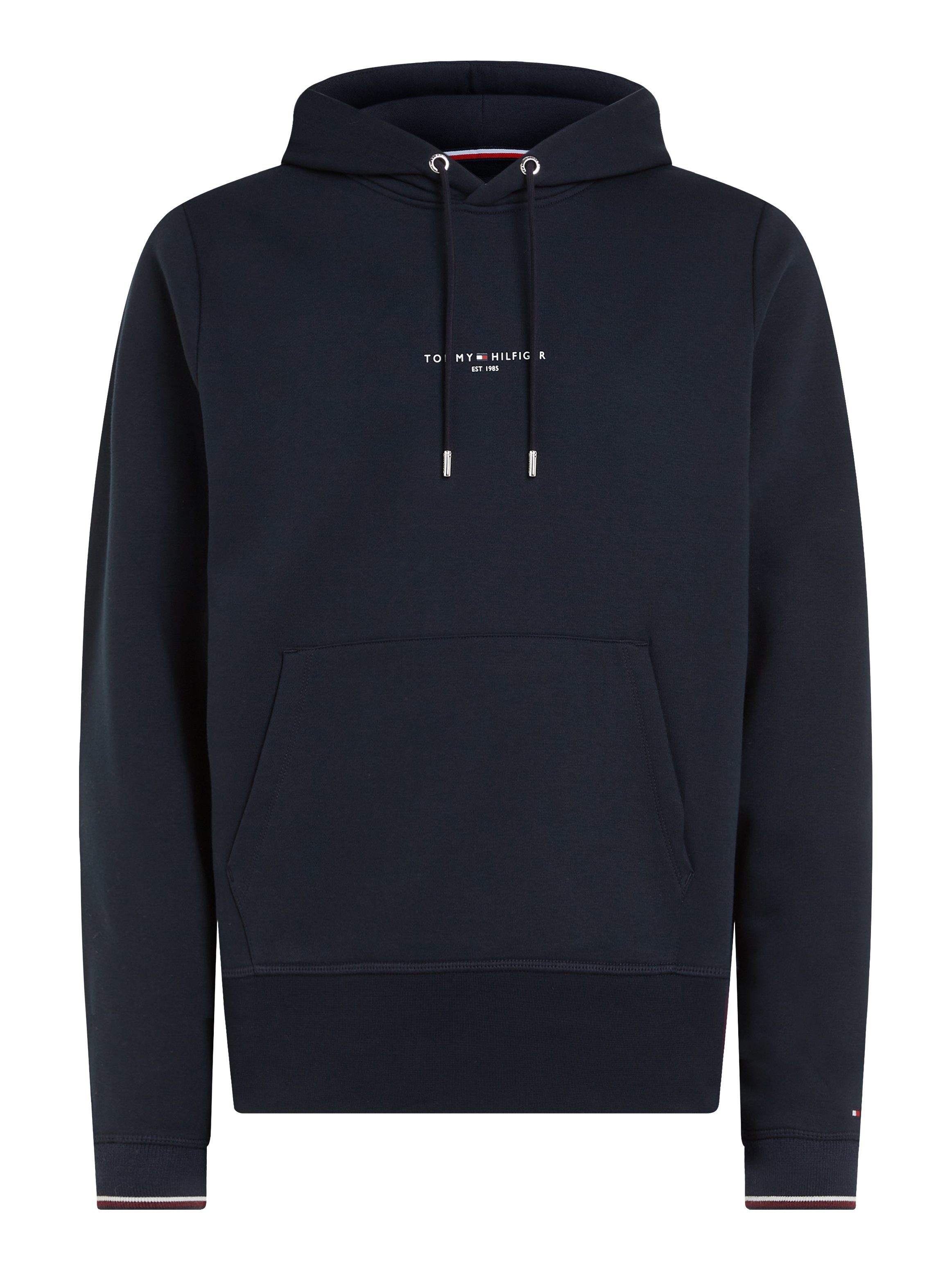 Tommy Hilfiger Hoodie TOMMY LOGO TIPPED HOODY Tommy-Tape binnen aan de halsopening, Vlag-Stiksel op de Mouw