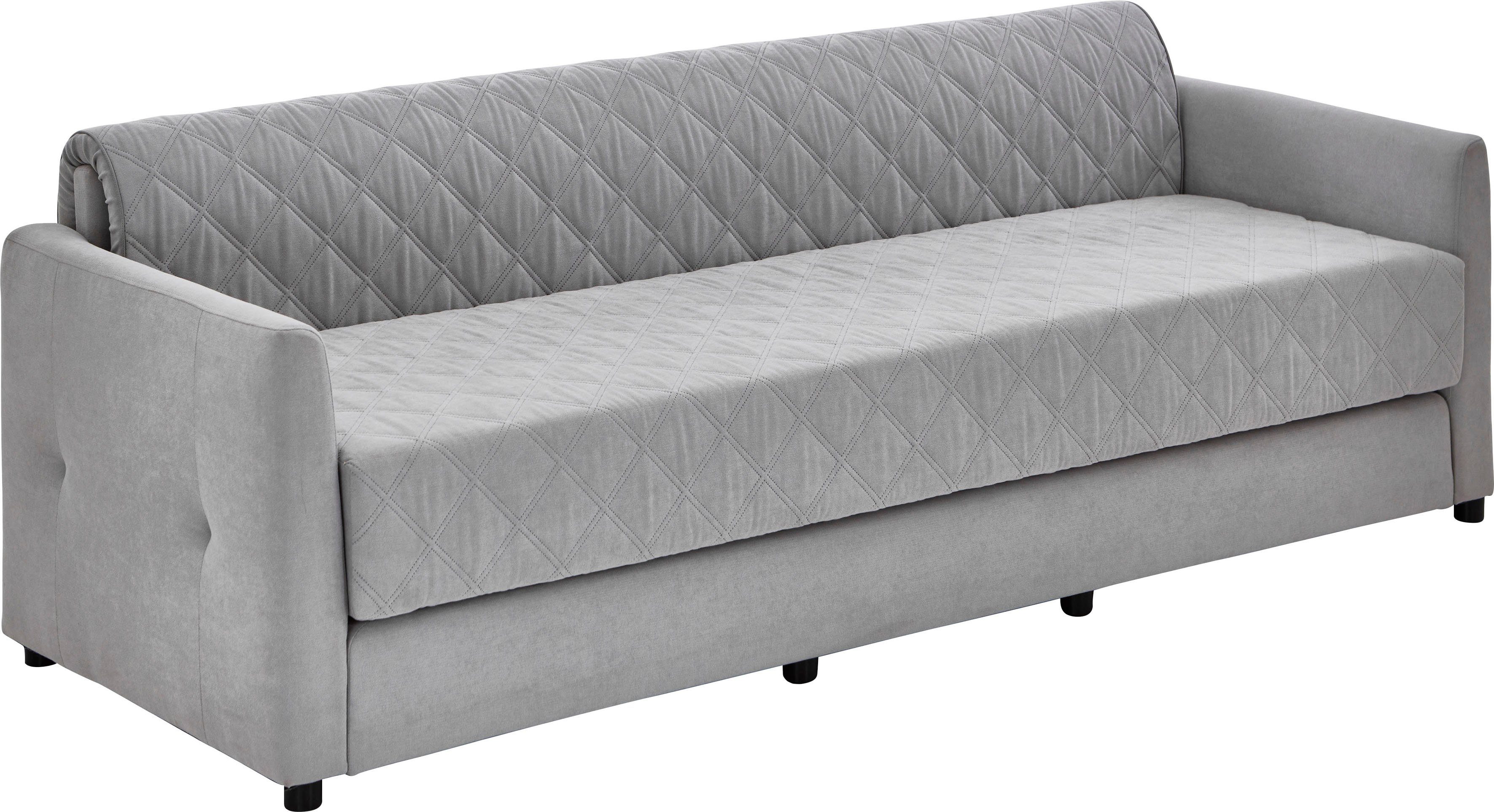 ATLANTIC home collection Slaapbank KEN met slaapfunctie, inclusief topmatras met afneembare bekleding