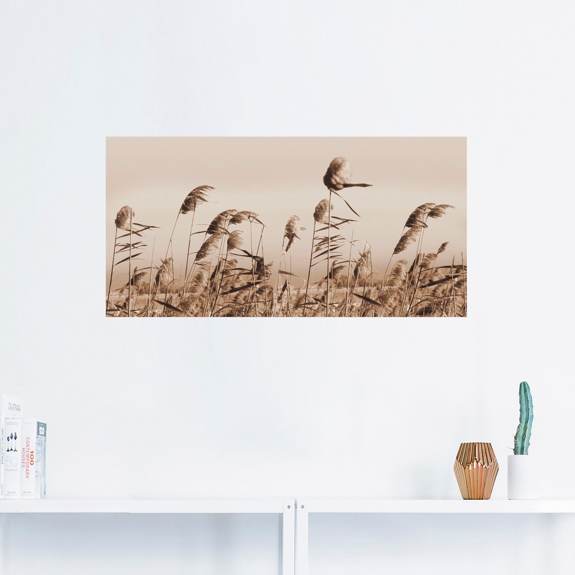 Artland Artprint Grassen als artprint van aluminium, artprint voor buiten, artprint op linnen, poster, muursticker