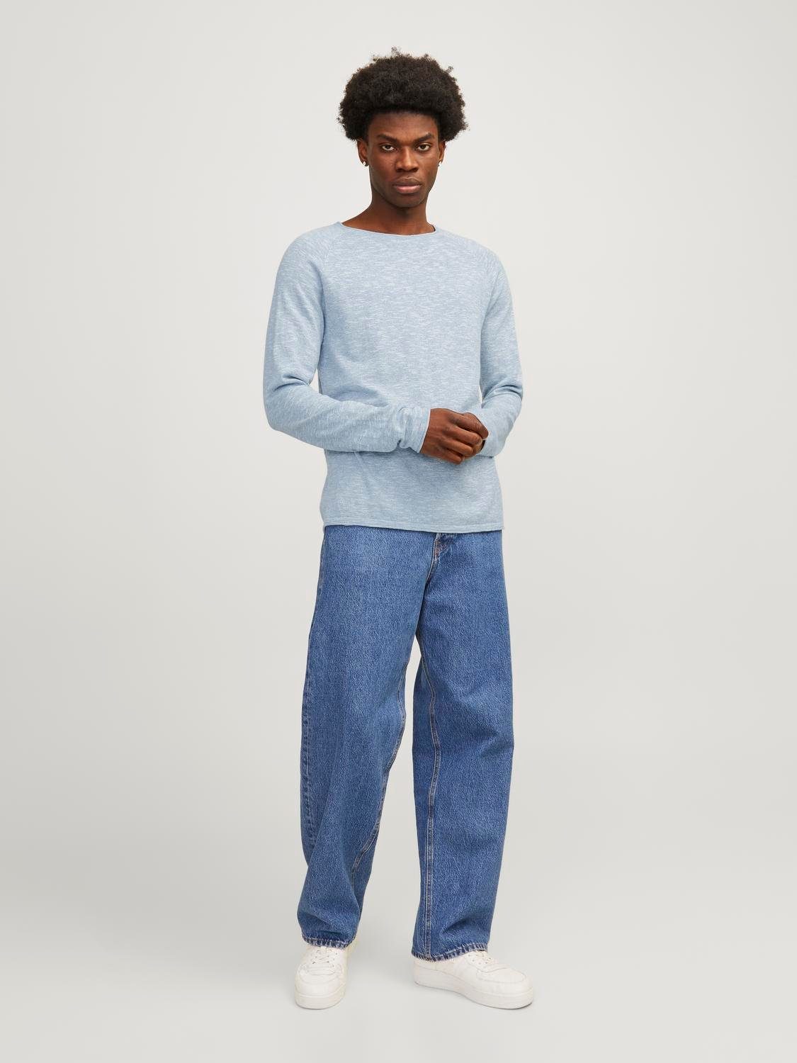 Jack & Jones Gebreide trui JJELINEN KNIT CREW NECK SN