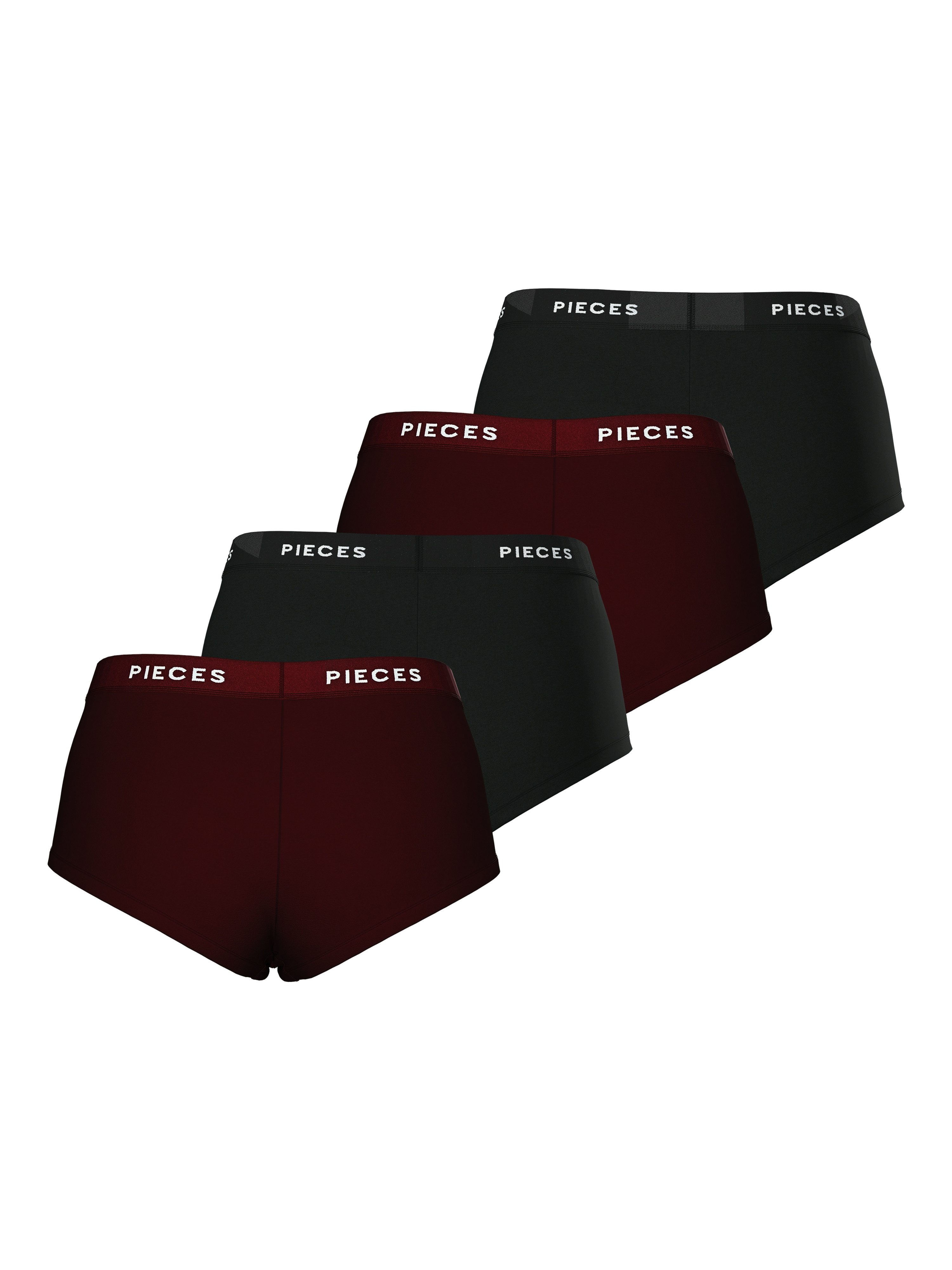 pieces Hipster PCLOGO LADY 4 PACK SOLID NOOS BC (4 stuks, Set van 4)