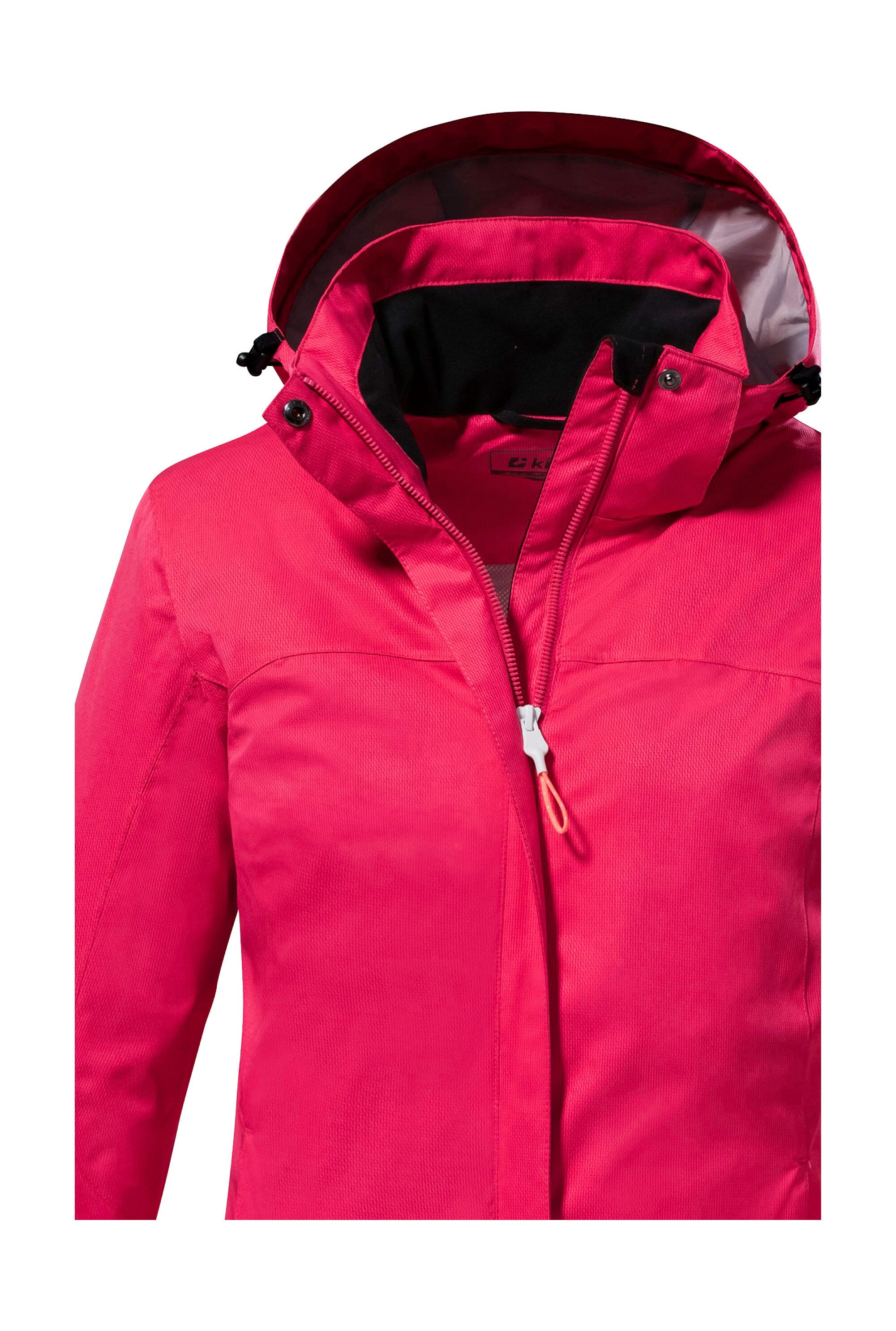 Killtec Outdoorjack KOS 133 KG WMN JCKT waterdichte functionele jas in korte maat: verkorte mouwen en romp