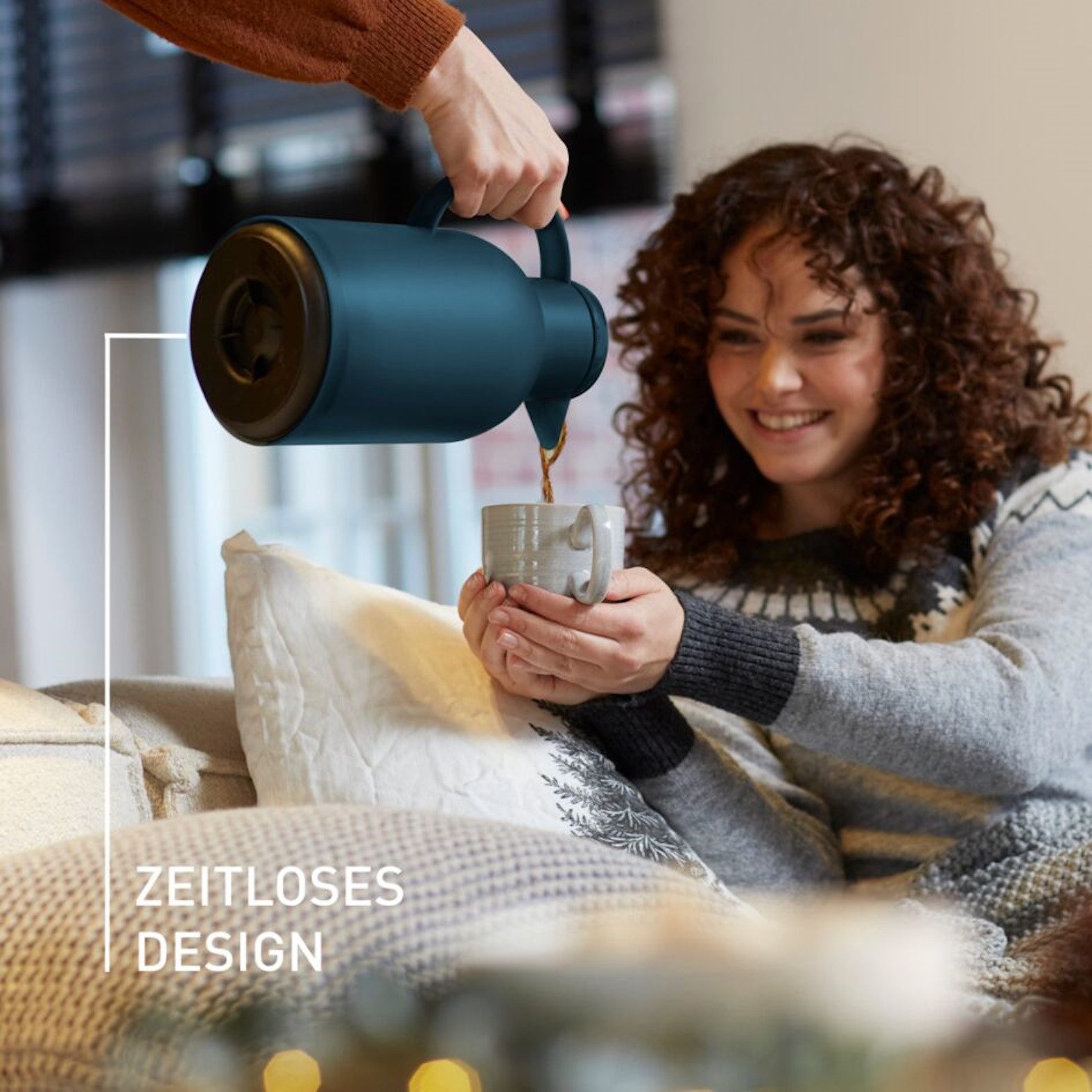 Emsa Thermoskan Samba XXL-model, tijdloos design, eenvoudige drukknop, 24u koud, 12u warm