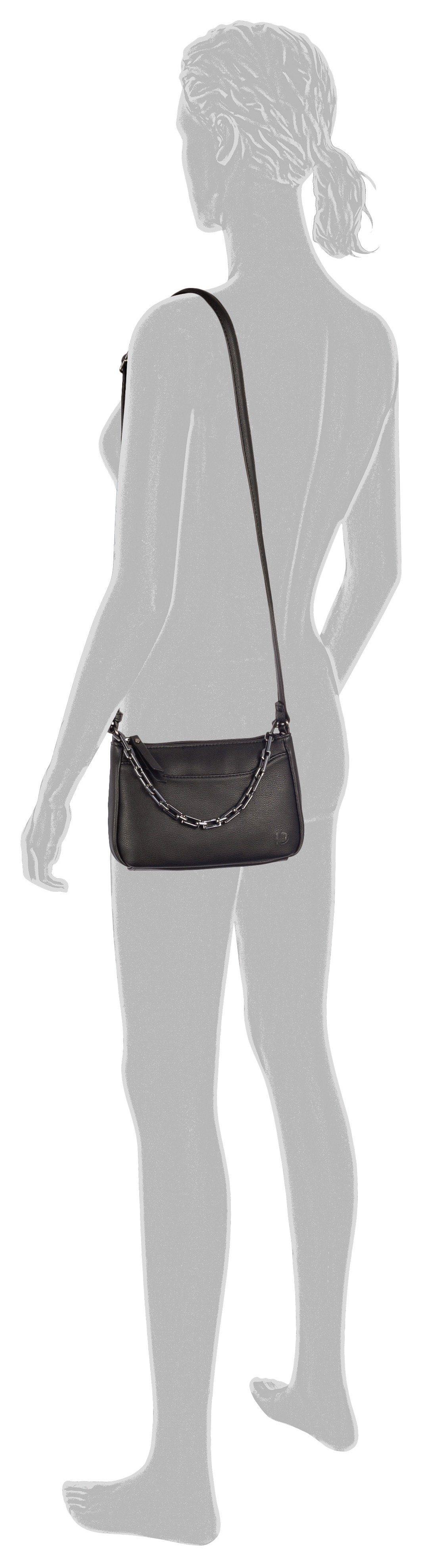 Tom Tailor Denim Schoudertas Cheryl met trendy schakelketting, draagbaar als rugzak of city-shopper