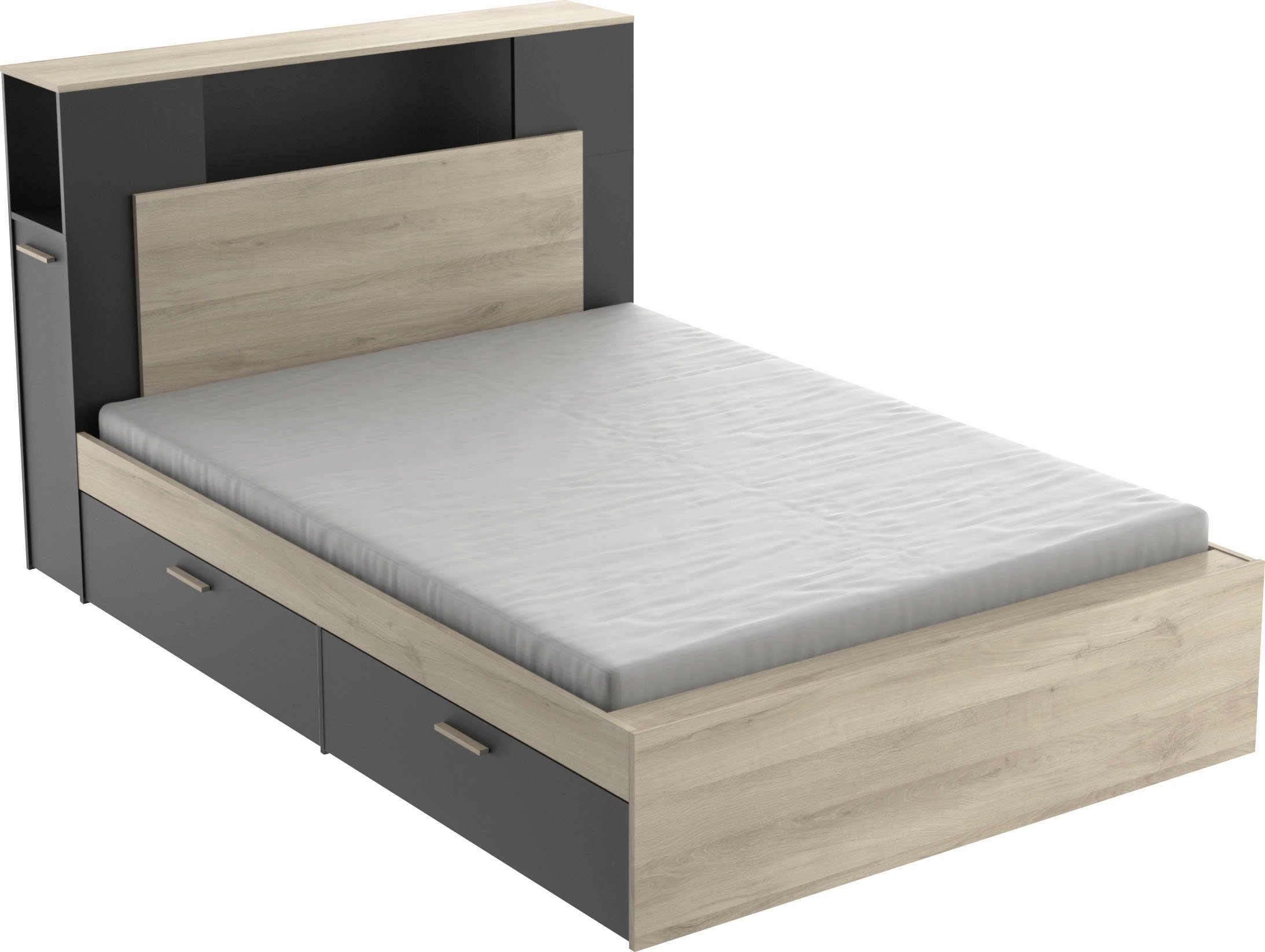 Demeyere GROUP Bedframe LIFE ideaal voor kleine kamers, ruimtebesparend, veel opbergruimte