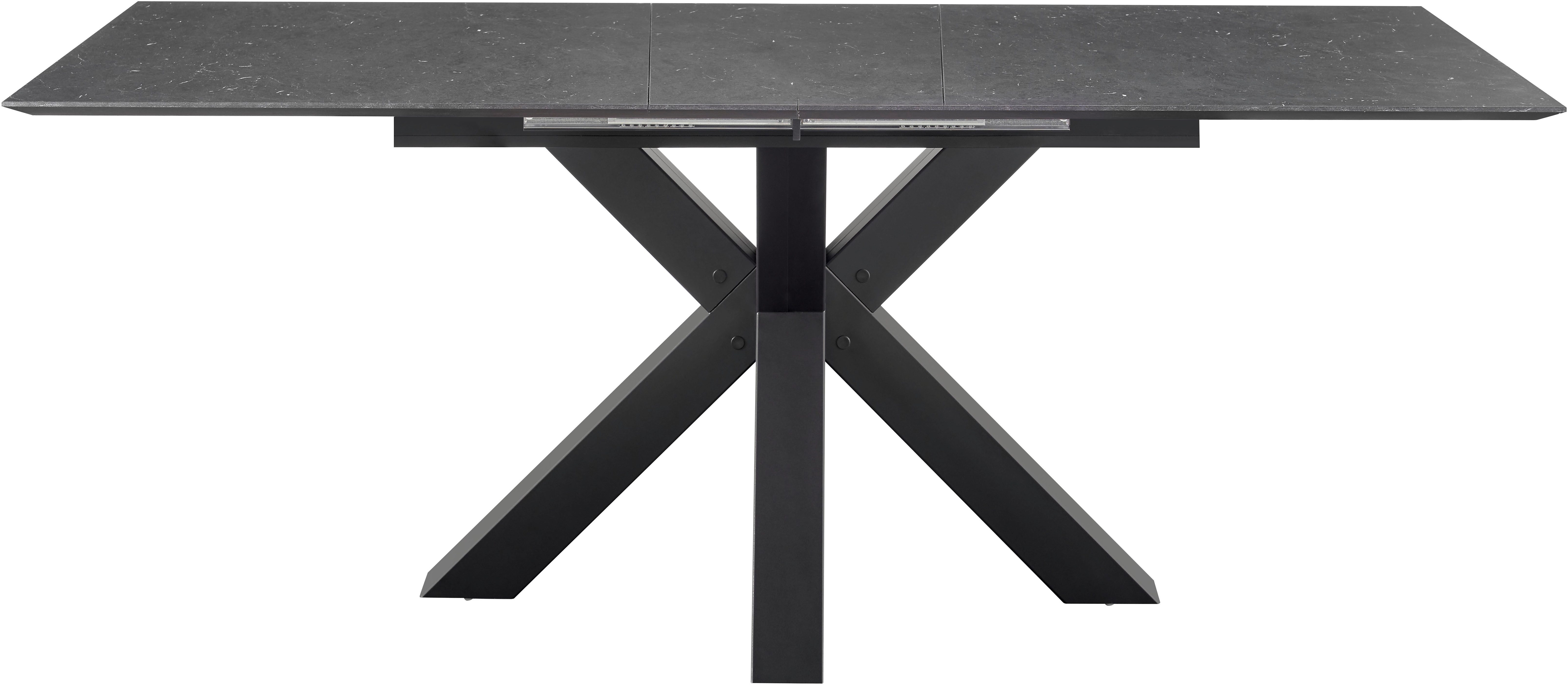 set one by Musterring Eettafel New Atlanta Rechthoekig blad met Zwitserse rand, uitschuifbaar, stervormig onderstel