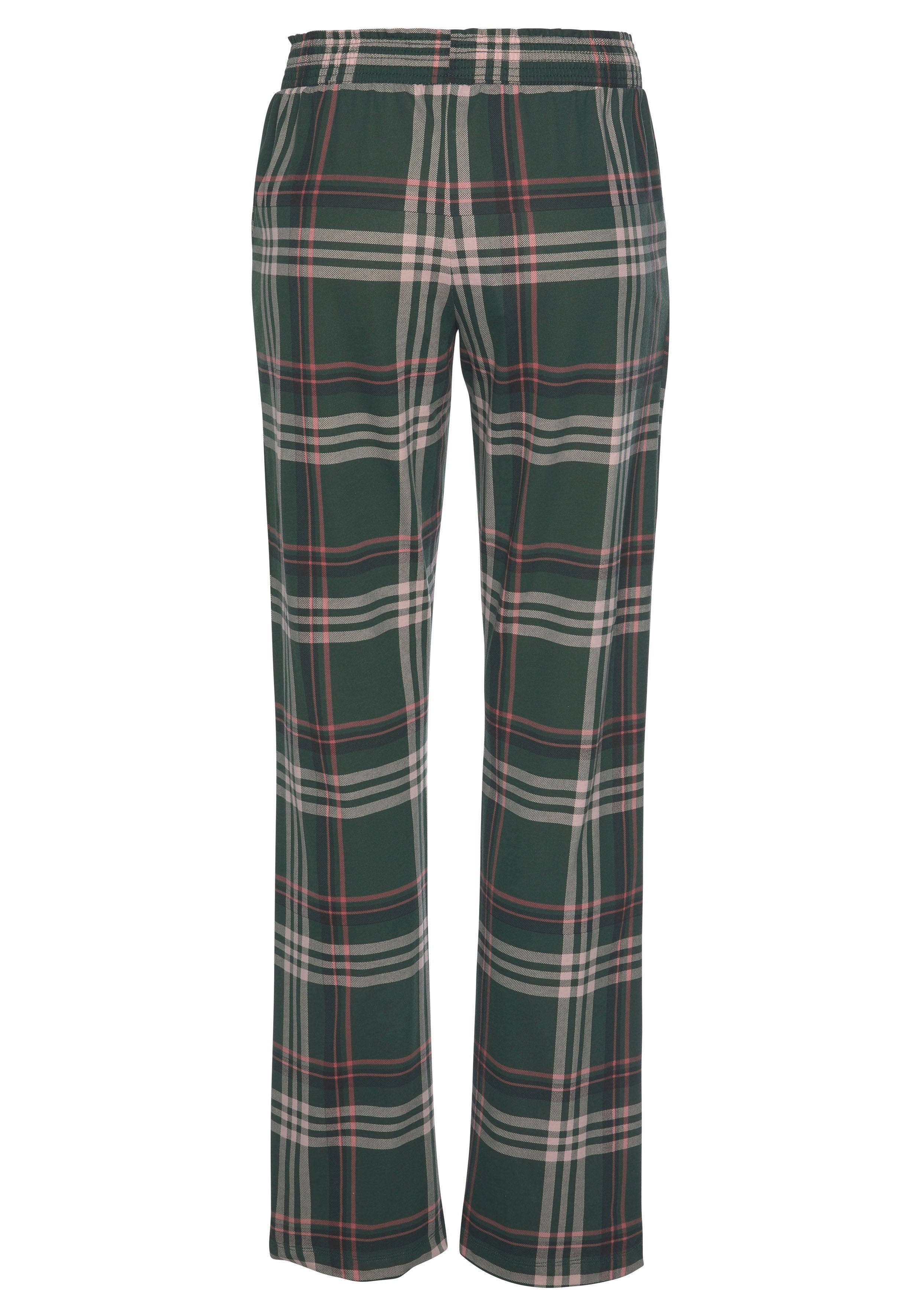 Vivance Dreams Pyjama met opschrift en gedessineerde broek (2-delig, 1 stuk)