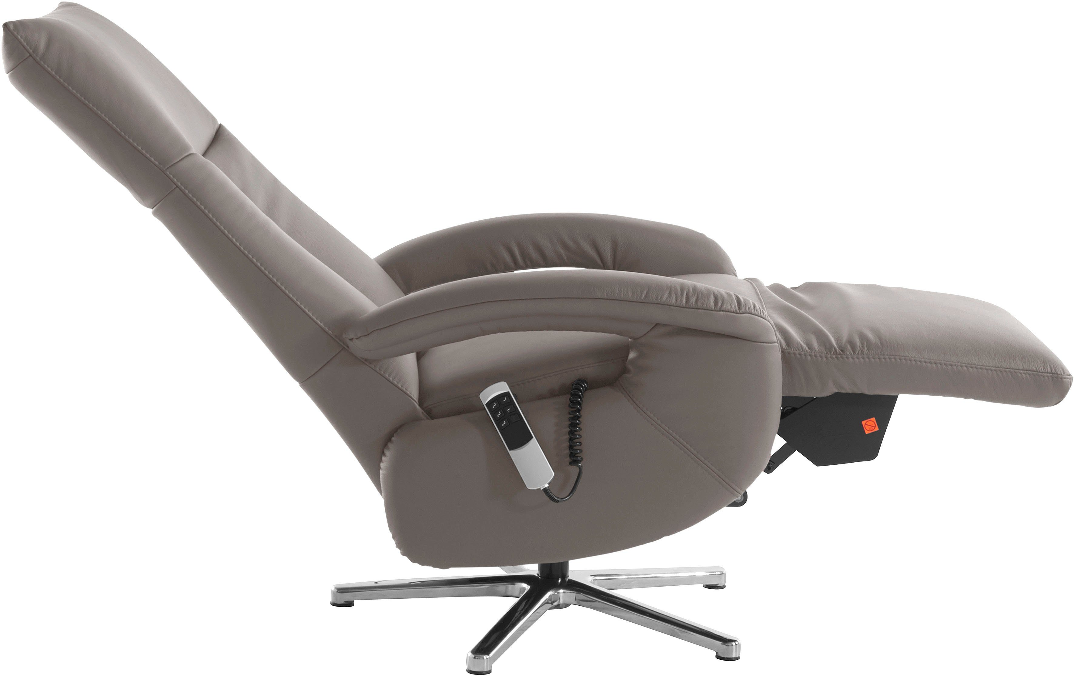 sit&more Relaxfauteuil Tycoon met verstelbare hoofdsteun en 360° draaifunctie keuze tussen handmatige of elektrische functie, ook met accu (draadloos)