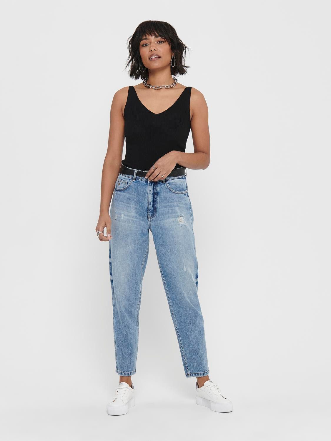 JDY Gebreide top JDYNANNA S/L TOP KNT NOOS